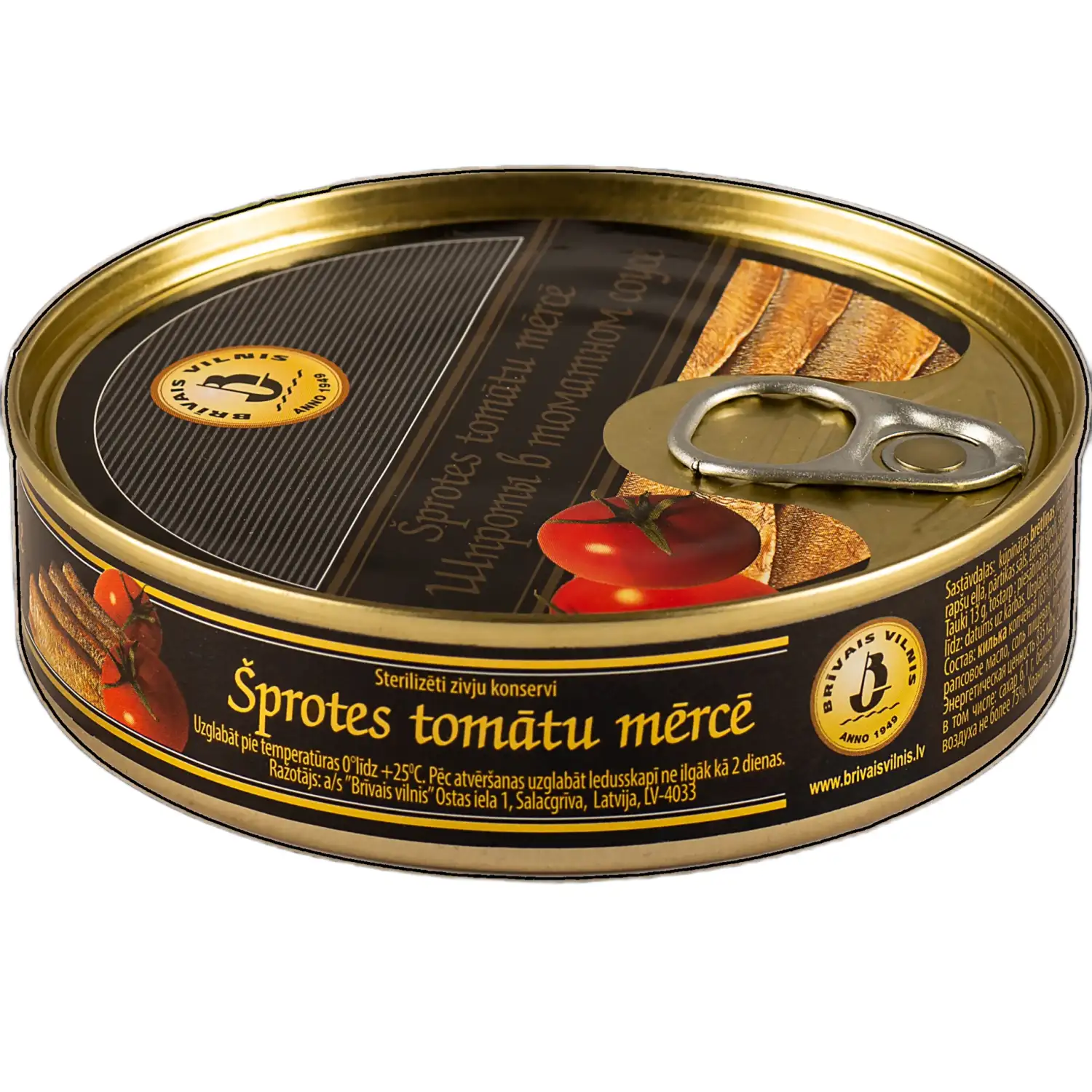 Šprotes tomātu mērcē 160g