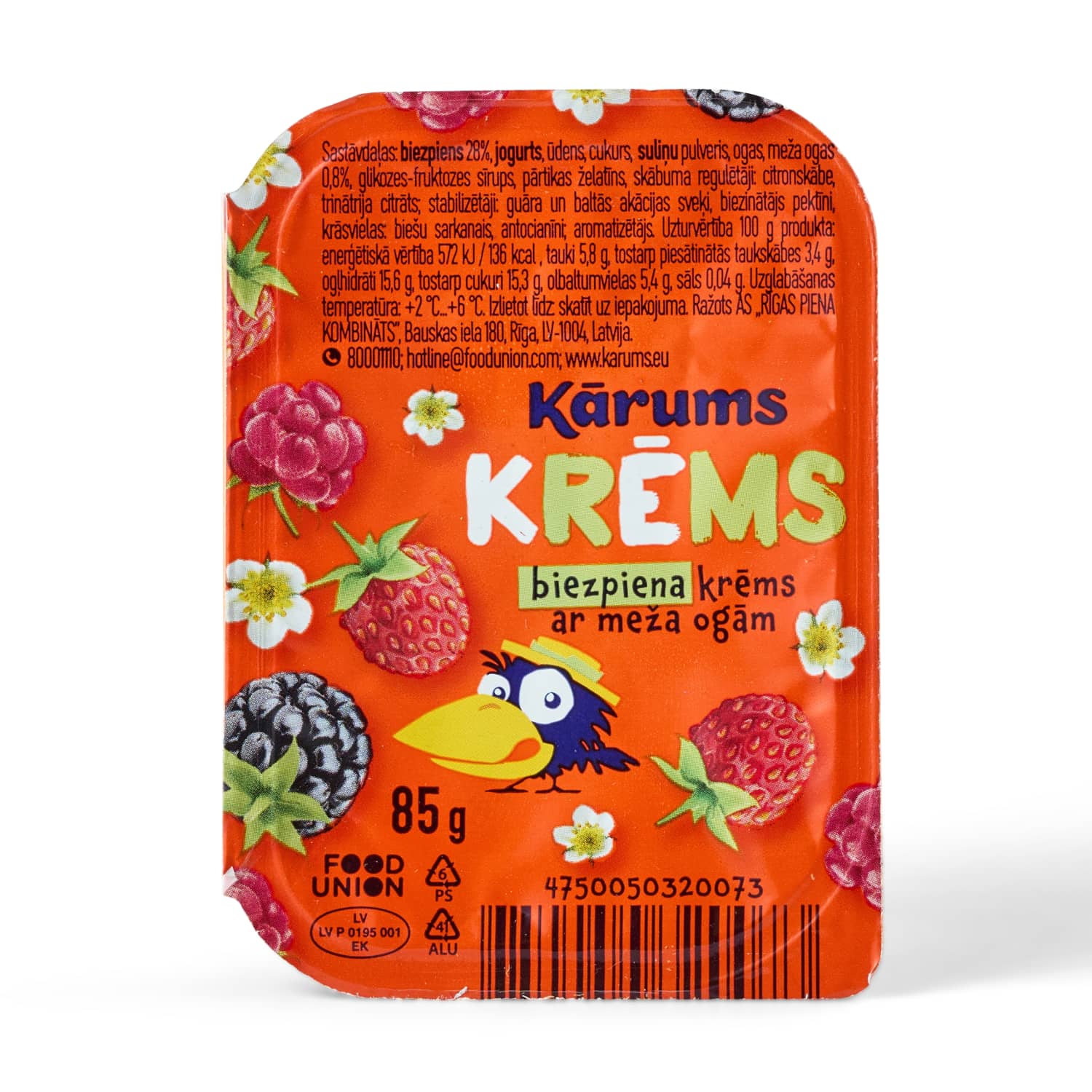 Biezpiena krēms Kārums ar meža ogām 85g