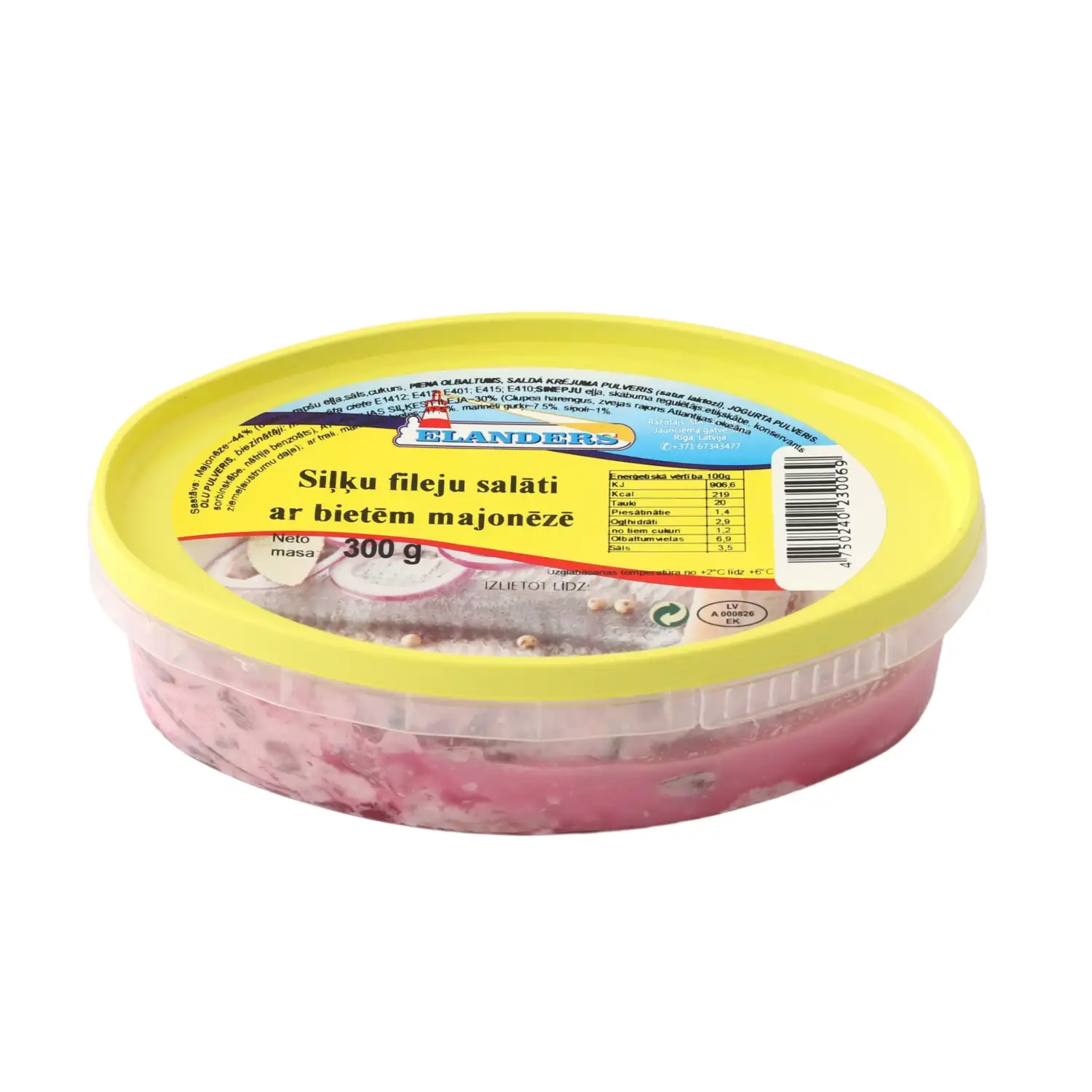 Siļķu gabaliņi majonēzē ar bietēm 300g