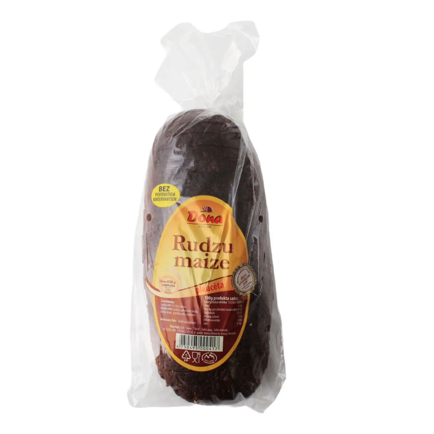 Rudzu maize Dona 650g