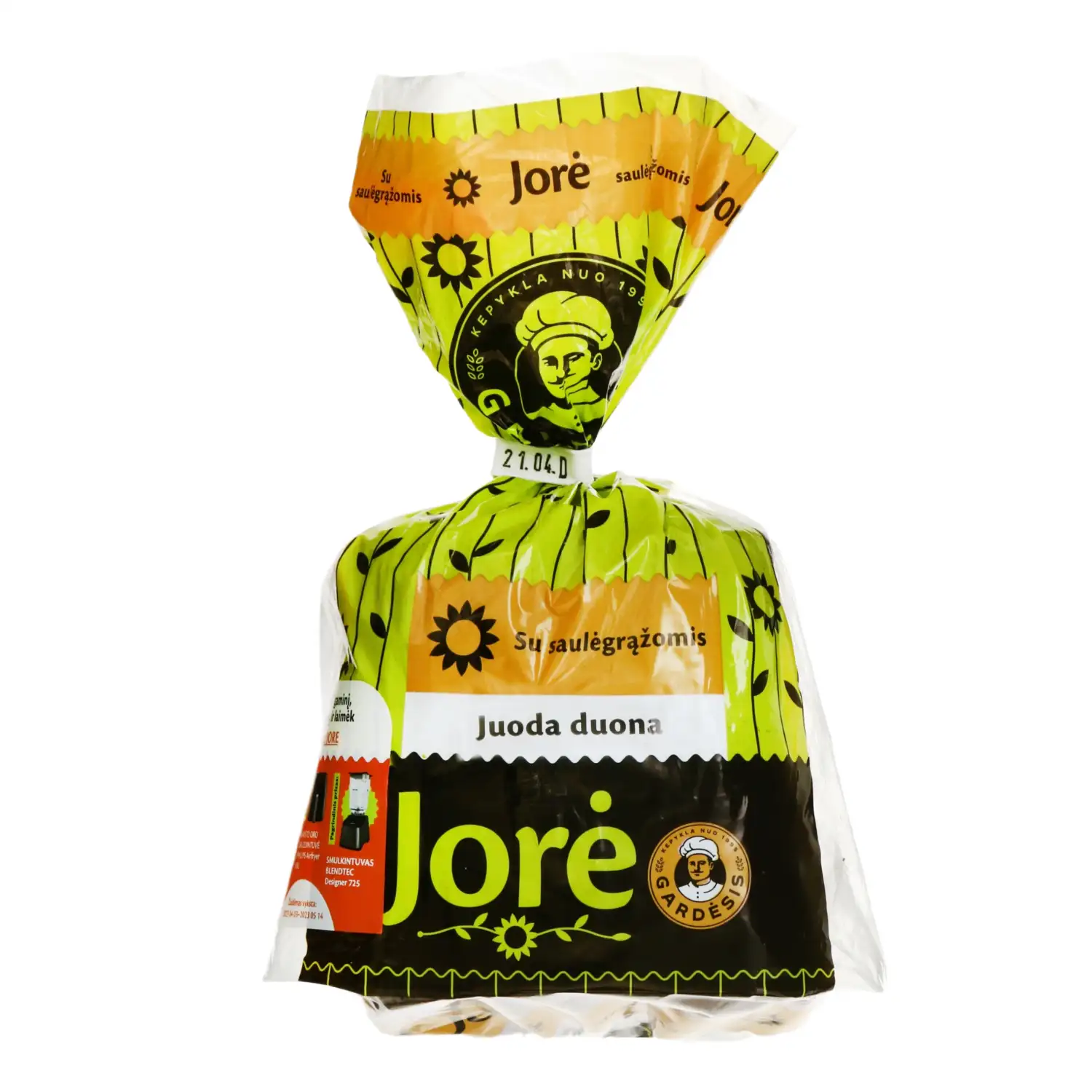 Juoda duona su saulėgrąžomis JORĖ, 280g