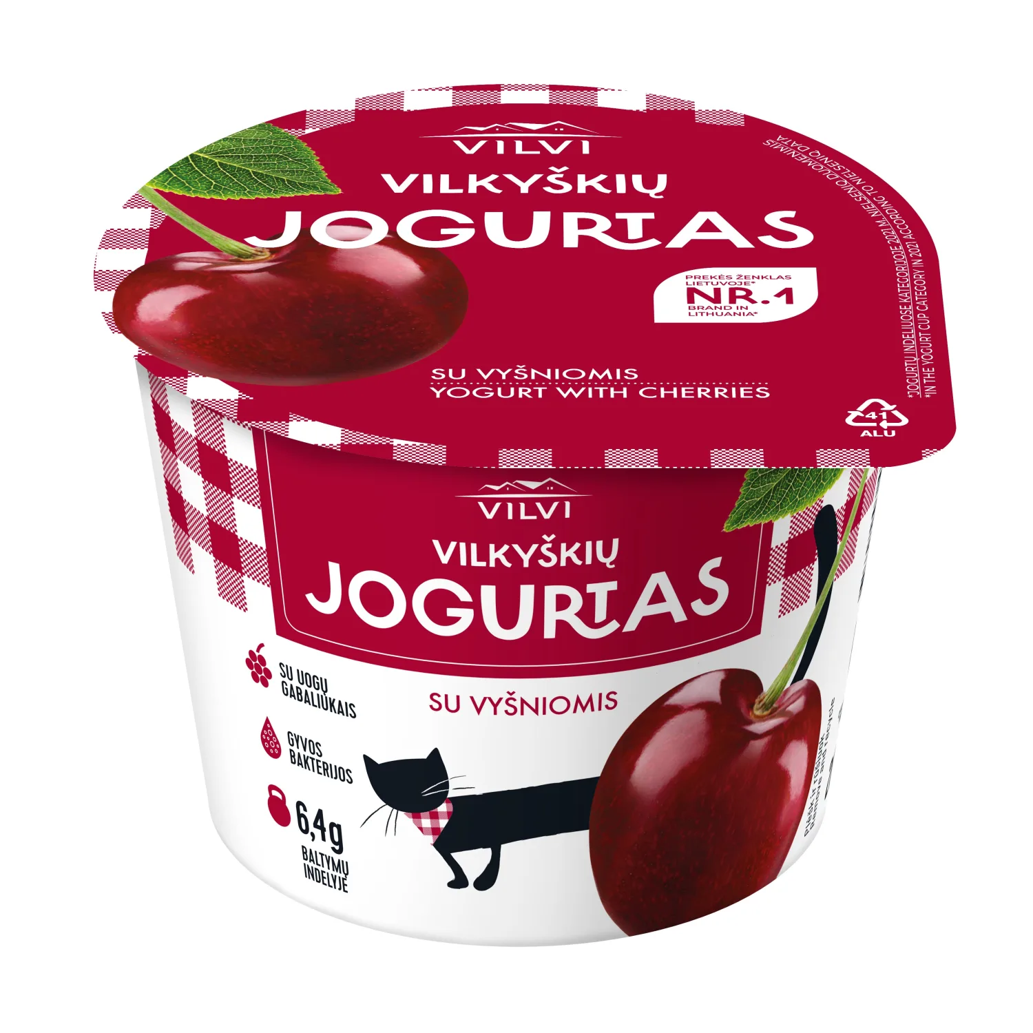 Jogurtas VILVI su vyš. 3,6 % rieb. 200 g