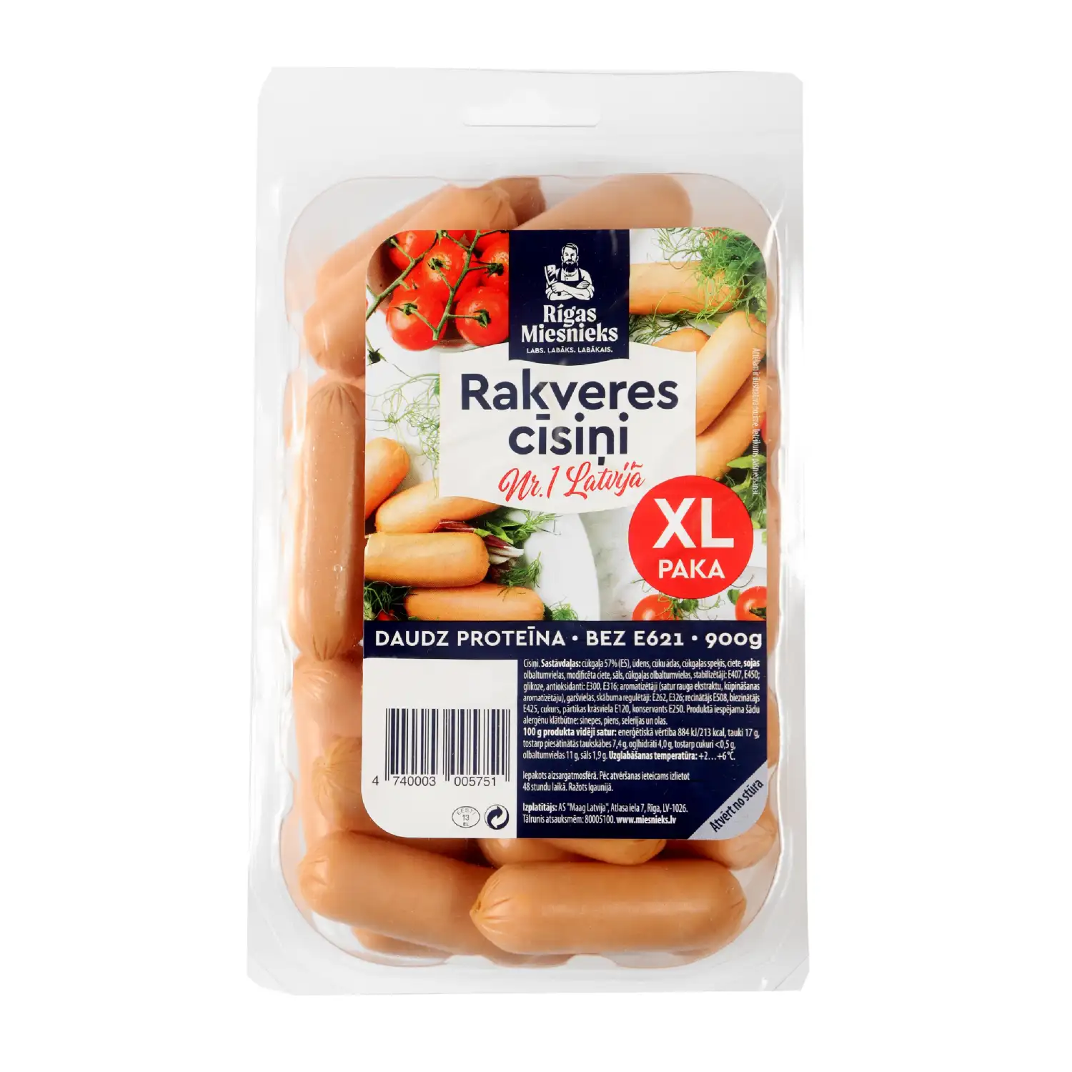 Cīsiņi Rakveres 900g