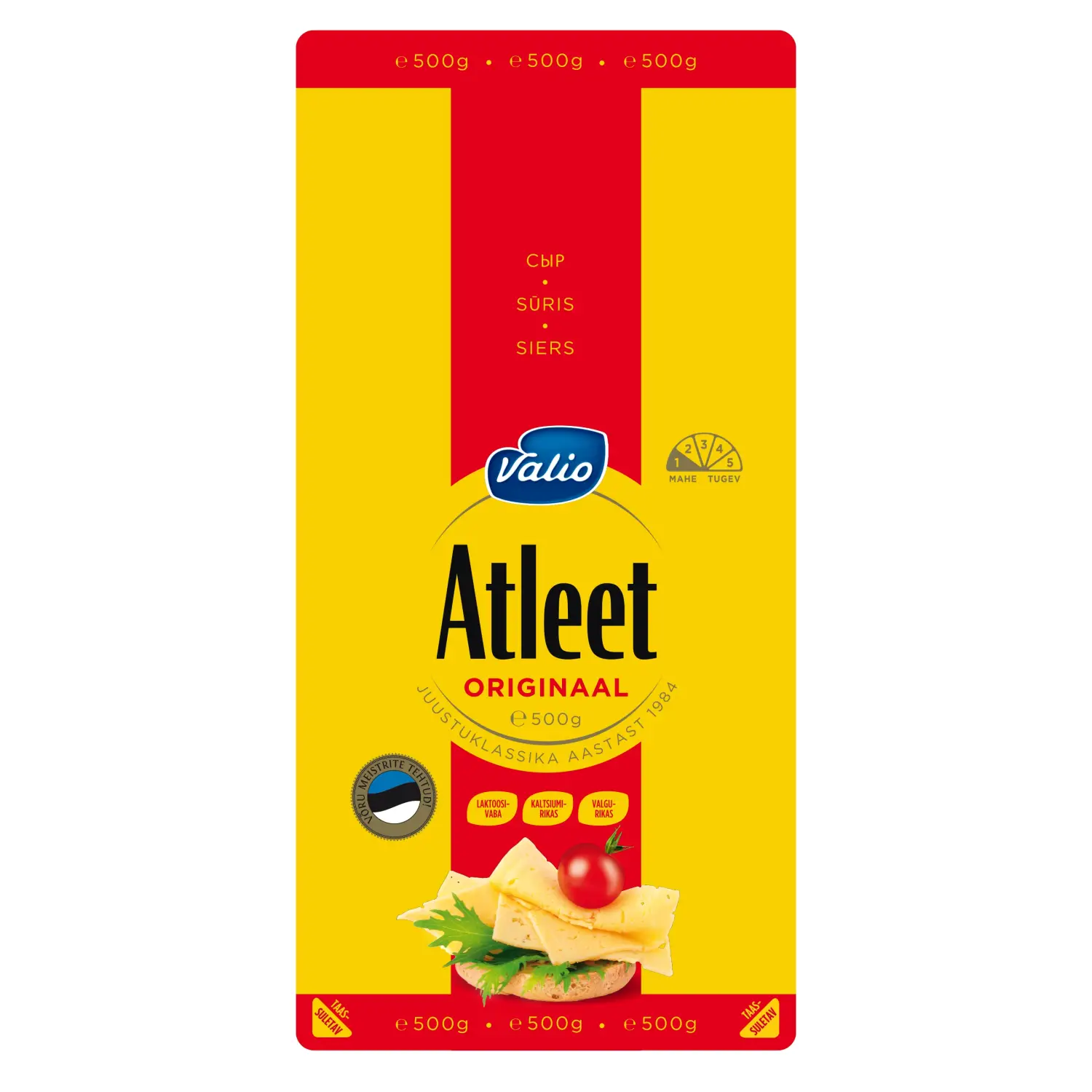 Ferment. sūris ATLEET ORIGINAAL, 26 %, 500 g