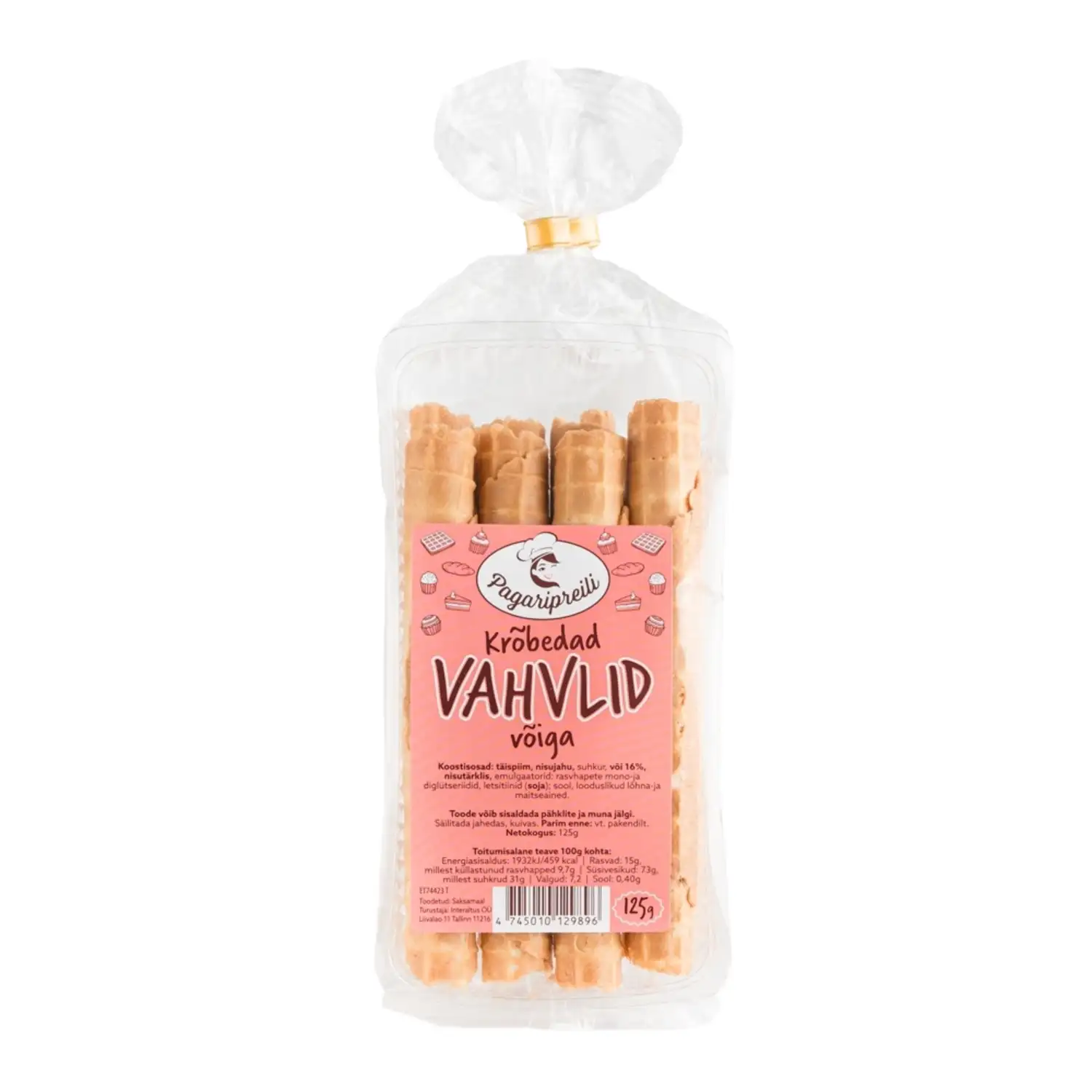 Krõbedad vahvlid võiga Pagaripreili 125g