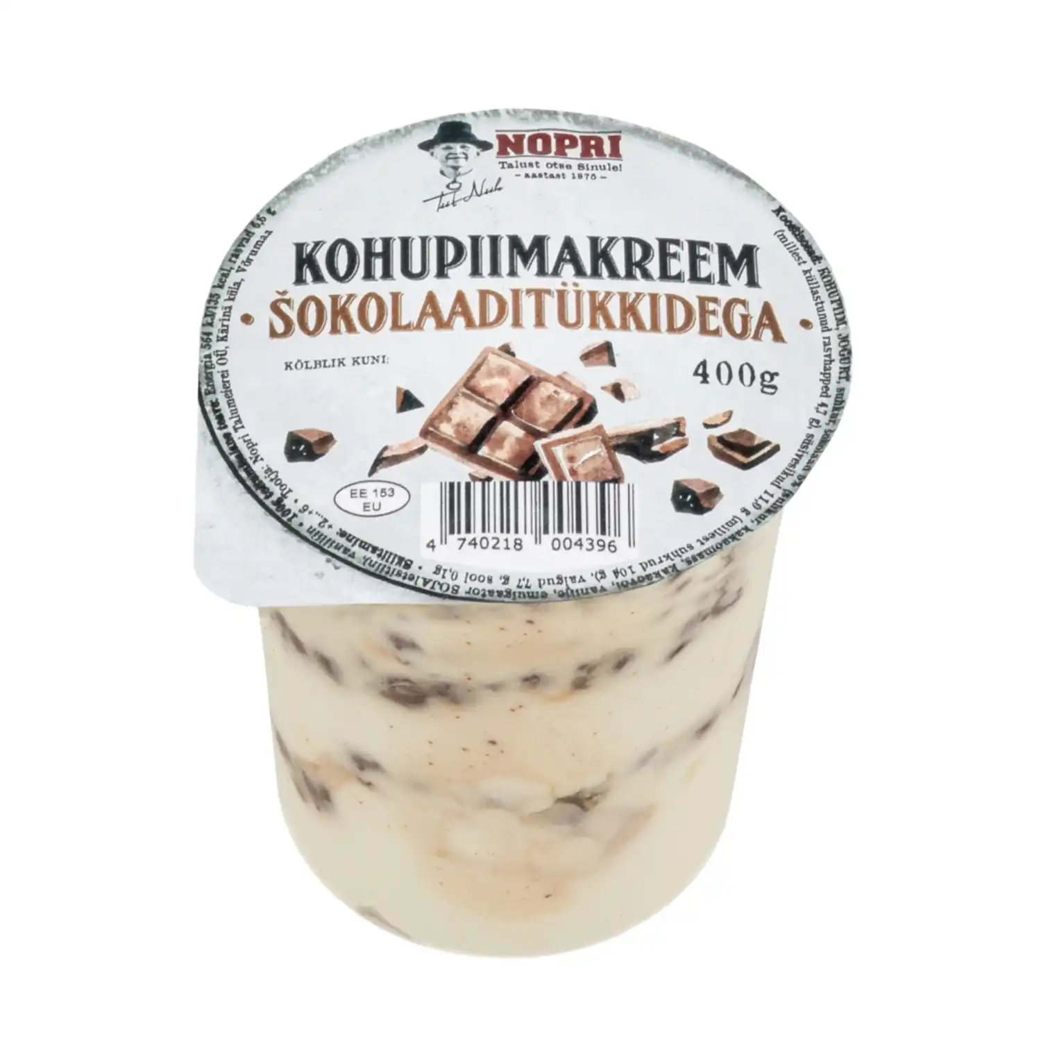 Kohupiimakreem šokolaaditükkidega Nopri 400g