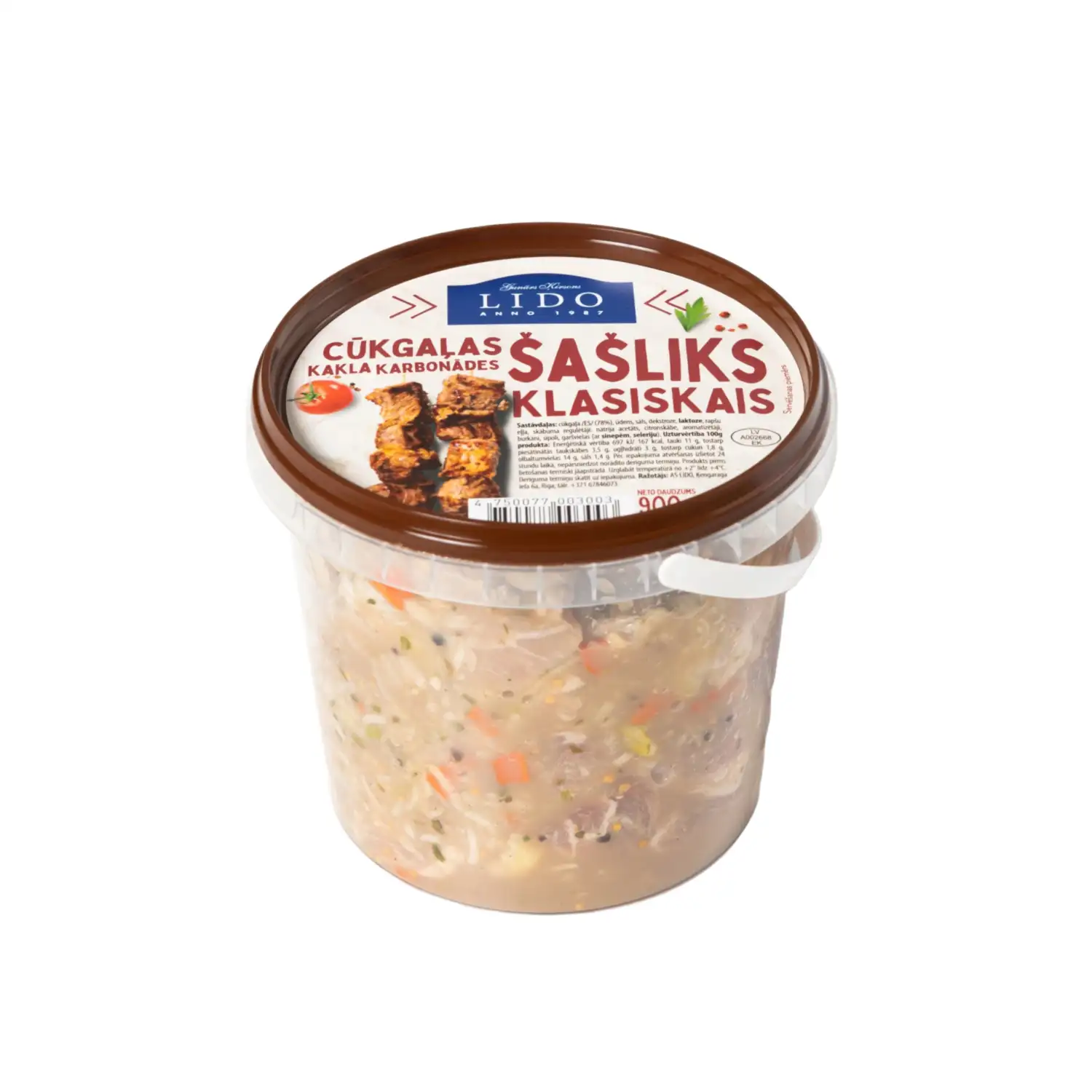 Cūkg. k. karb. šašliks Lido Klasiskais 900g