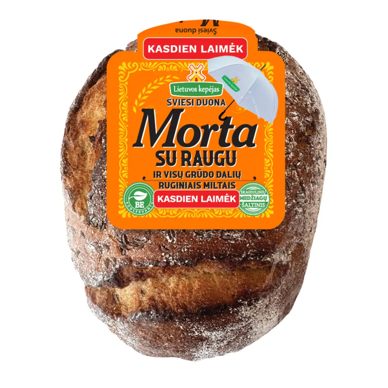 Duona su raugu ir rugin. miltais MORTA, 500 g