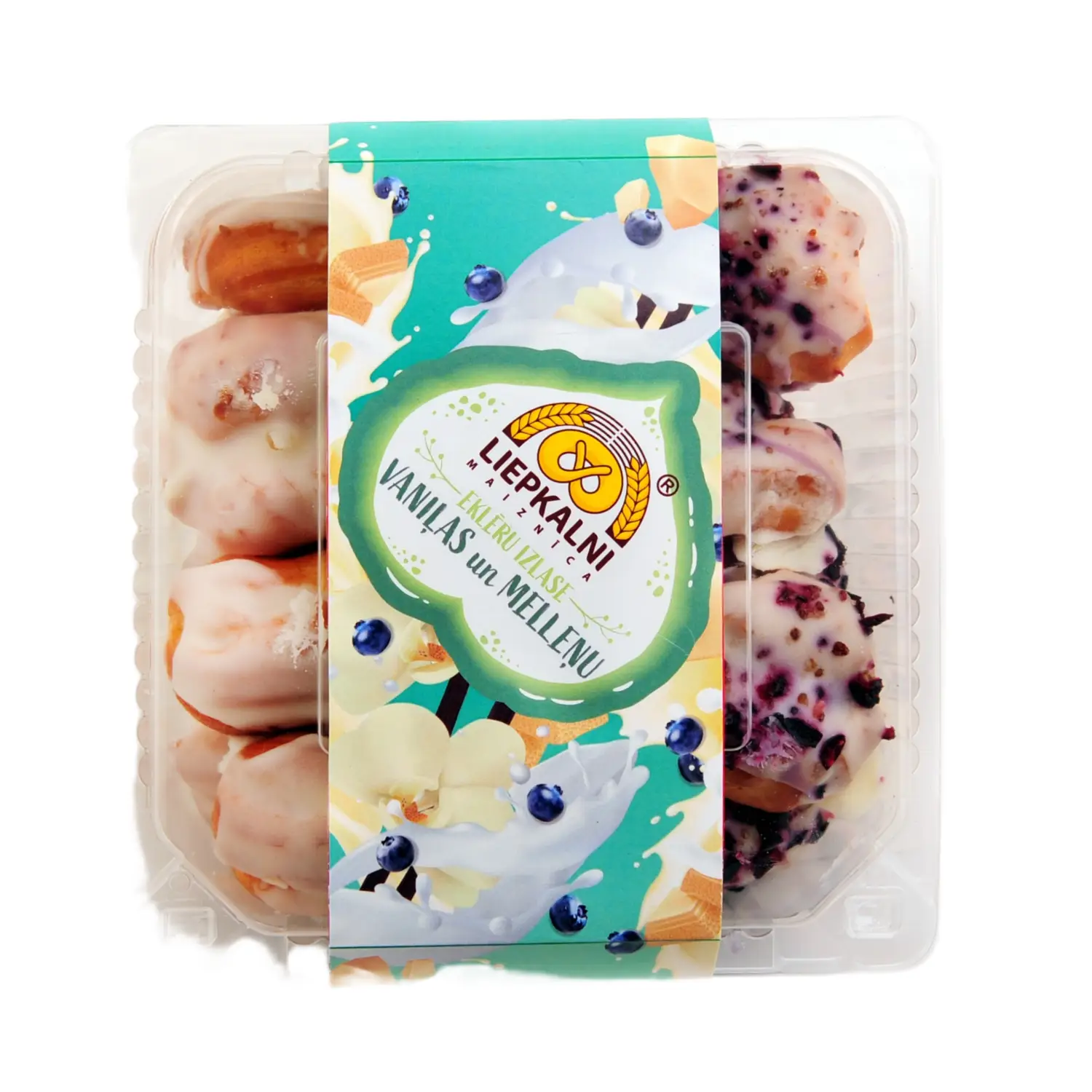 Eklēru izlase Liepkalni vaniļas, melleņu 300g