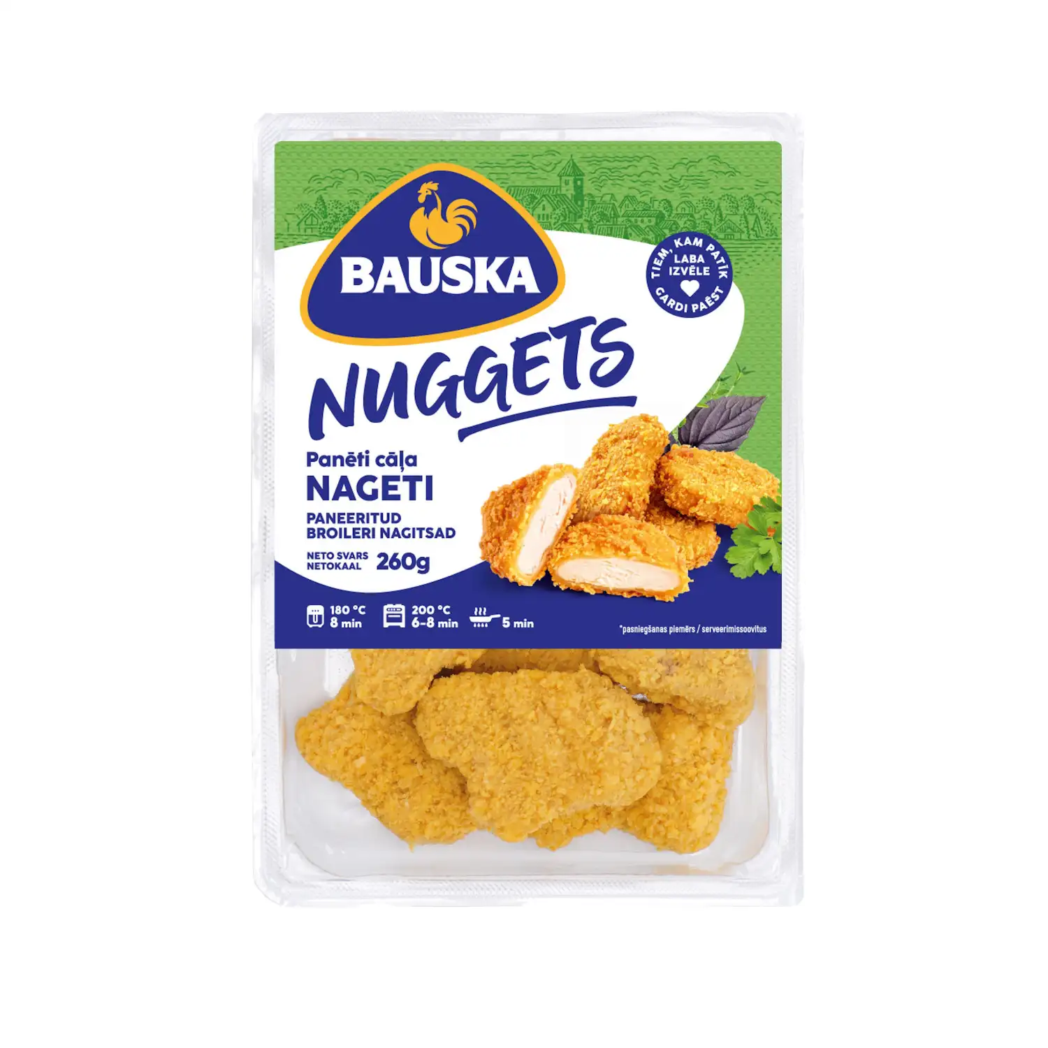Cāļa gaļas nageti Bauska panēti 260g