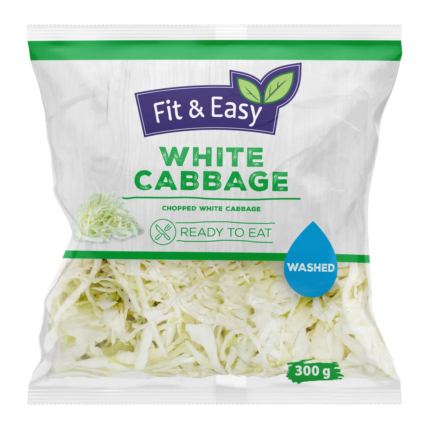 Baltais kāposts Fit&Easy sagriezts 300g