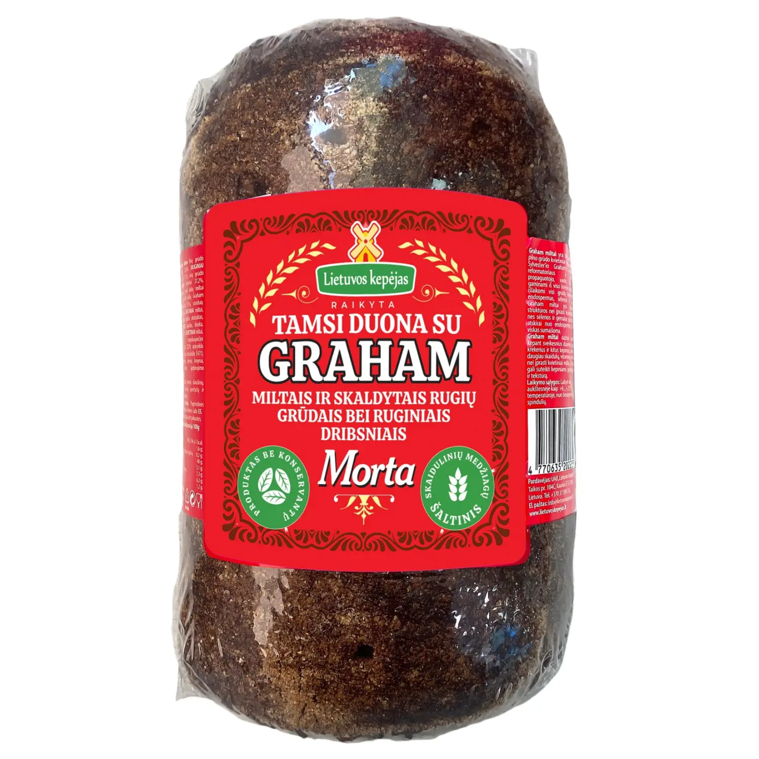 Tamsi duona MORTA su Graham miltais, 450 g