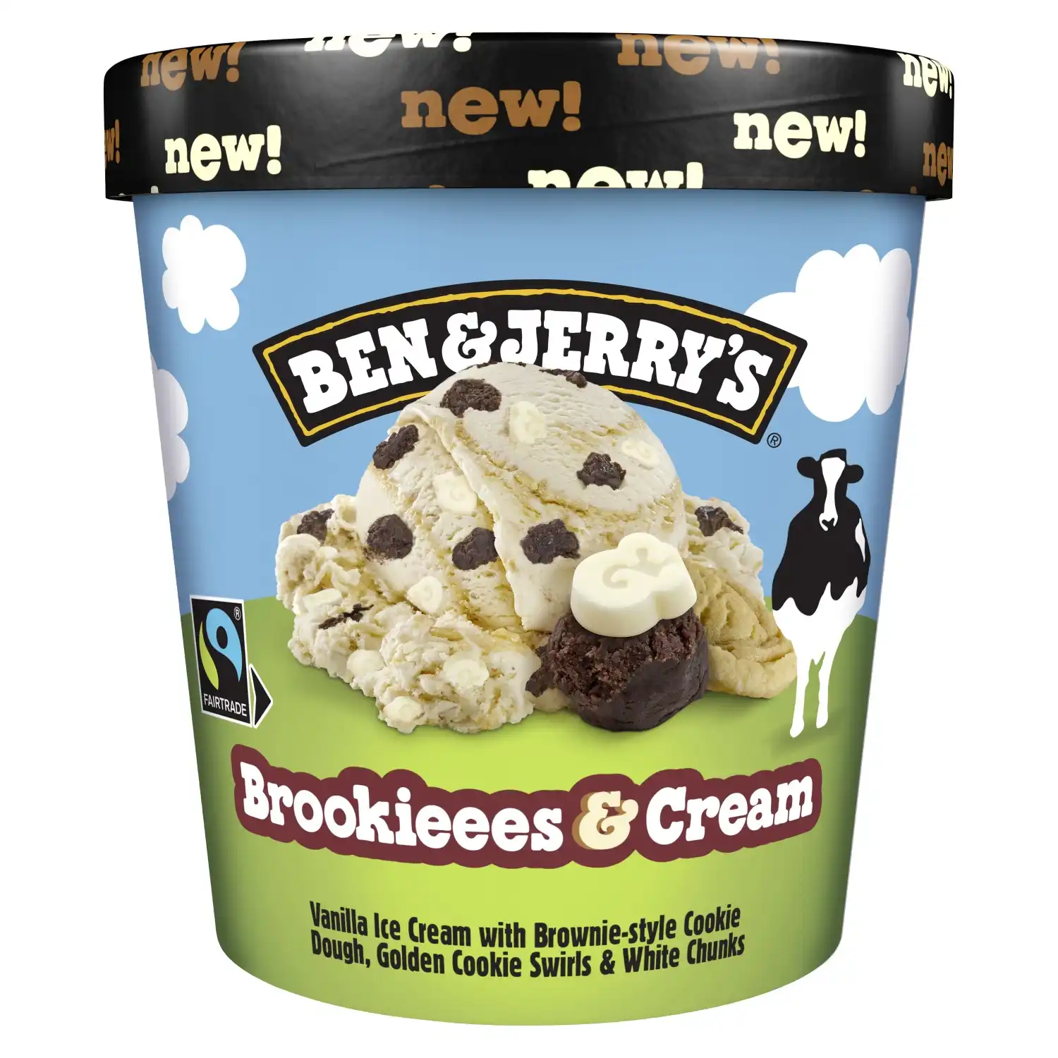 Valg. vanil. ledai B&J BROOKIES, 465ml/388g