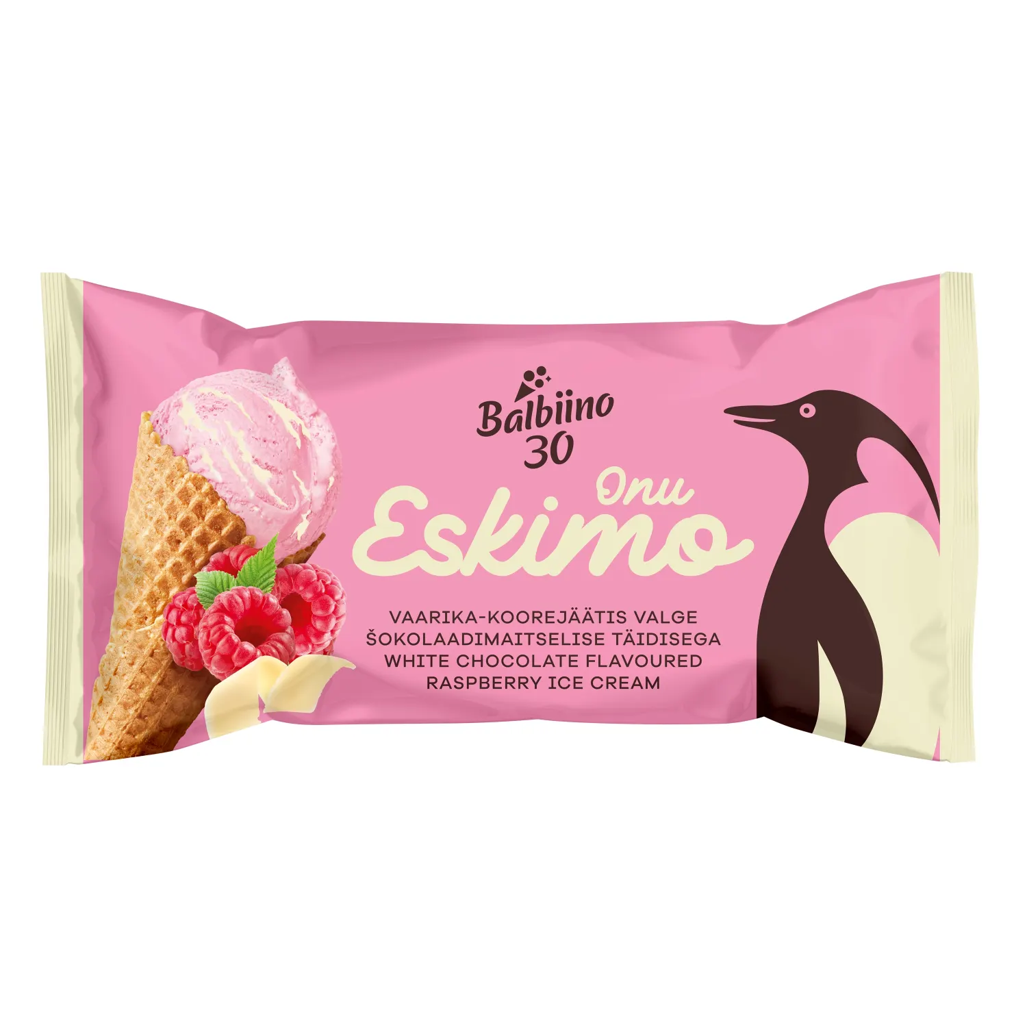 Jäätis vaarika-valg.šoko.täid. Onu Eskimo 84g