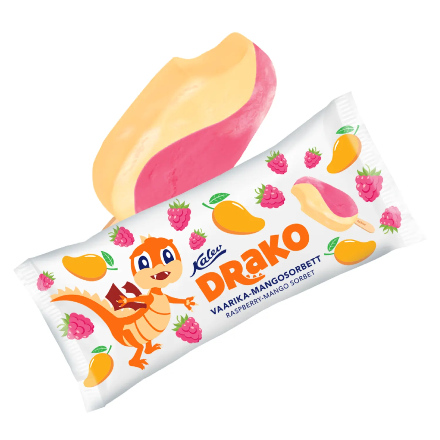 Sorbett vaarika-mango Drako 90g