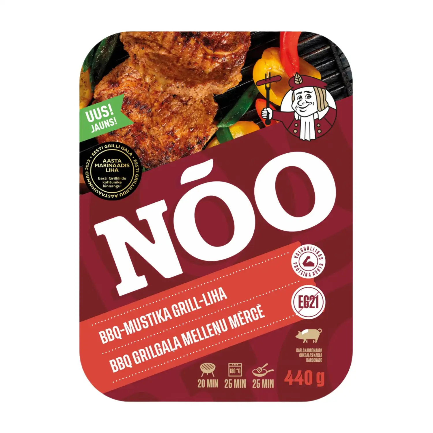 BBQ-mustika grill-liha Nõo 440g