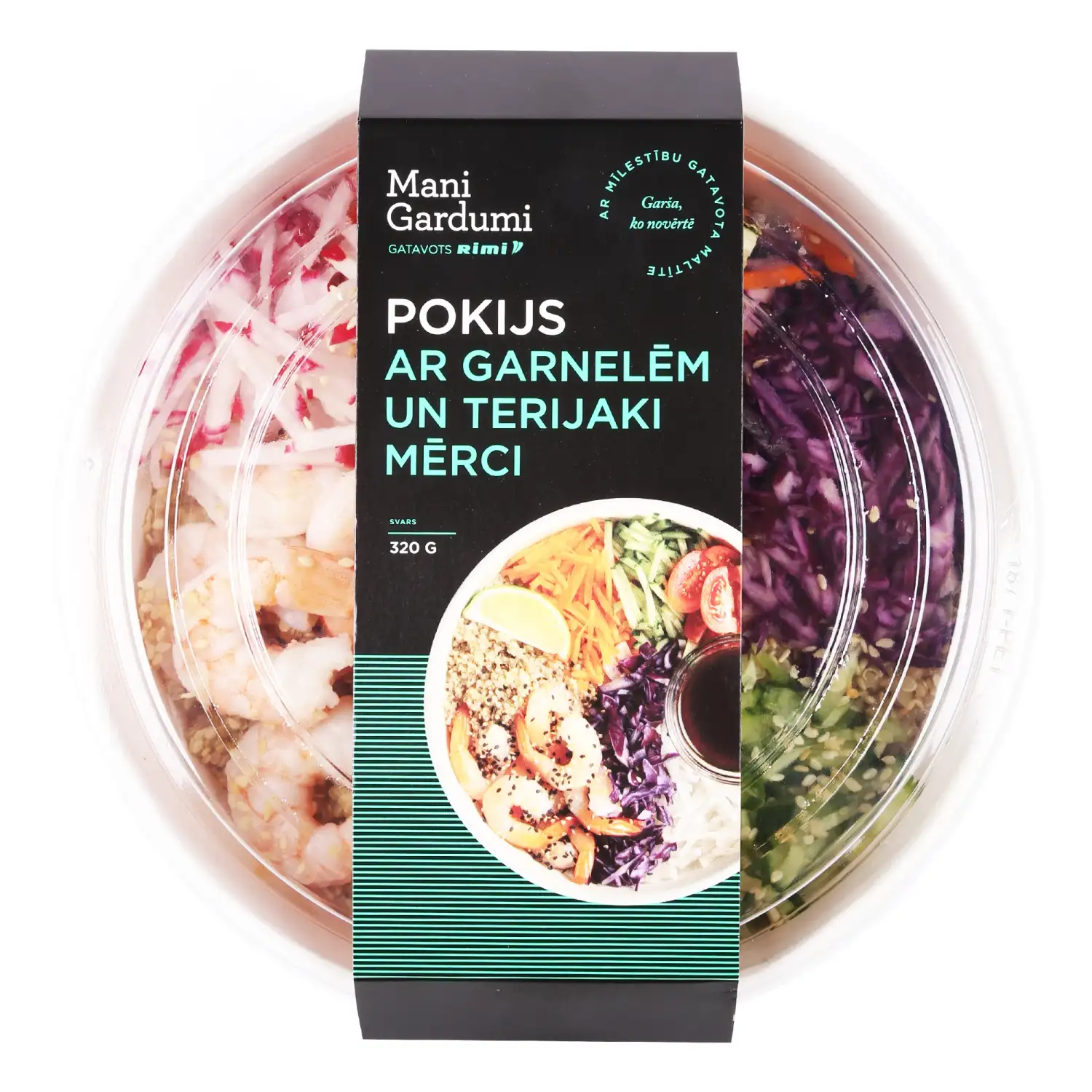 Pokijs ar garnelēm un teriyaki 320g