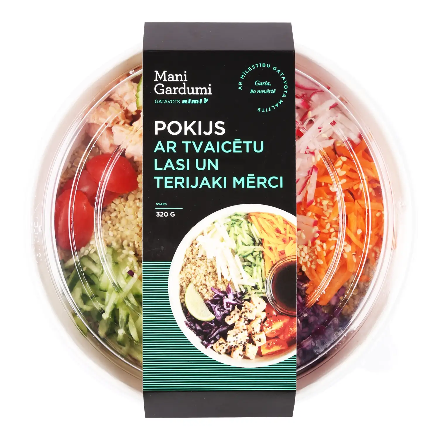 Pokijs ar tvaikotu lasi un teriyaki 320g