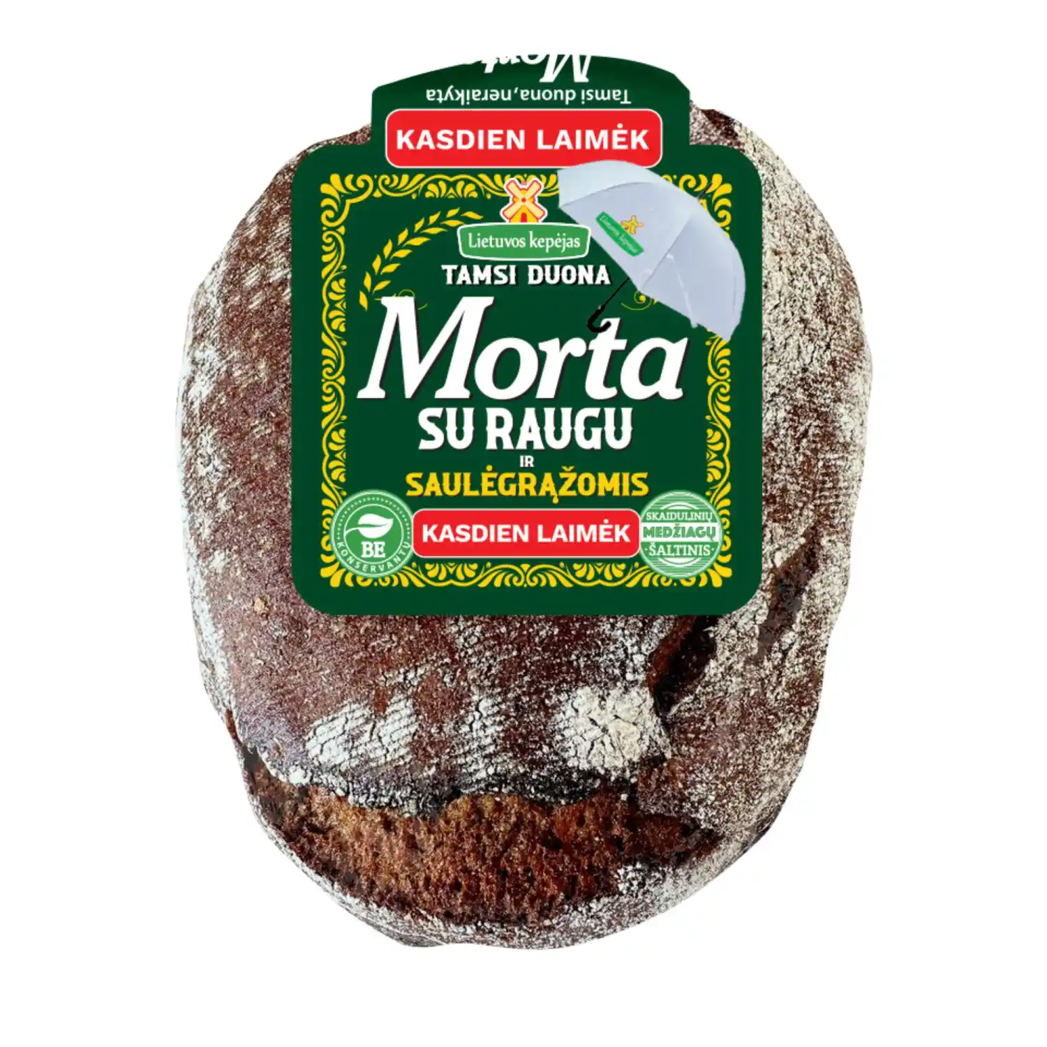 Tamsi duona su raugu, saulėgrąž. MORTA, 500 g