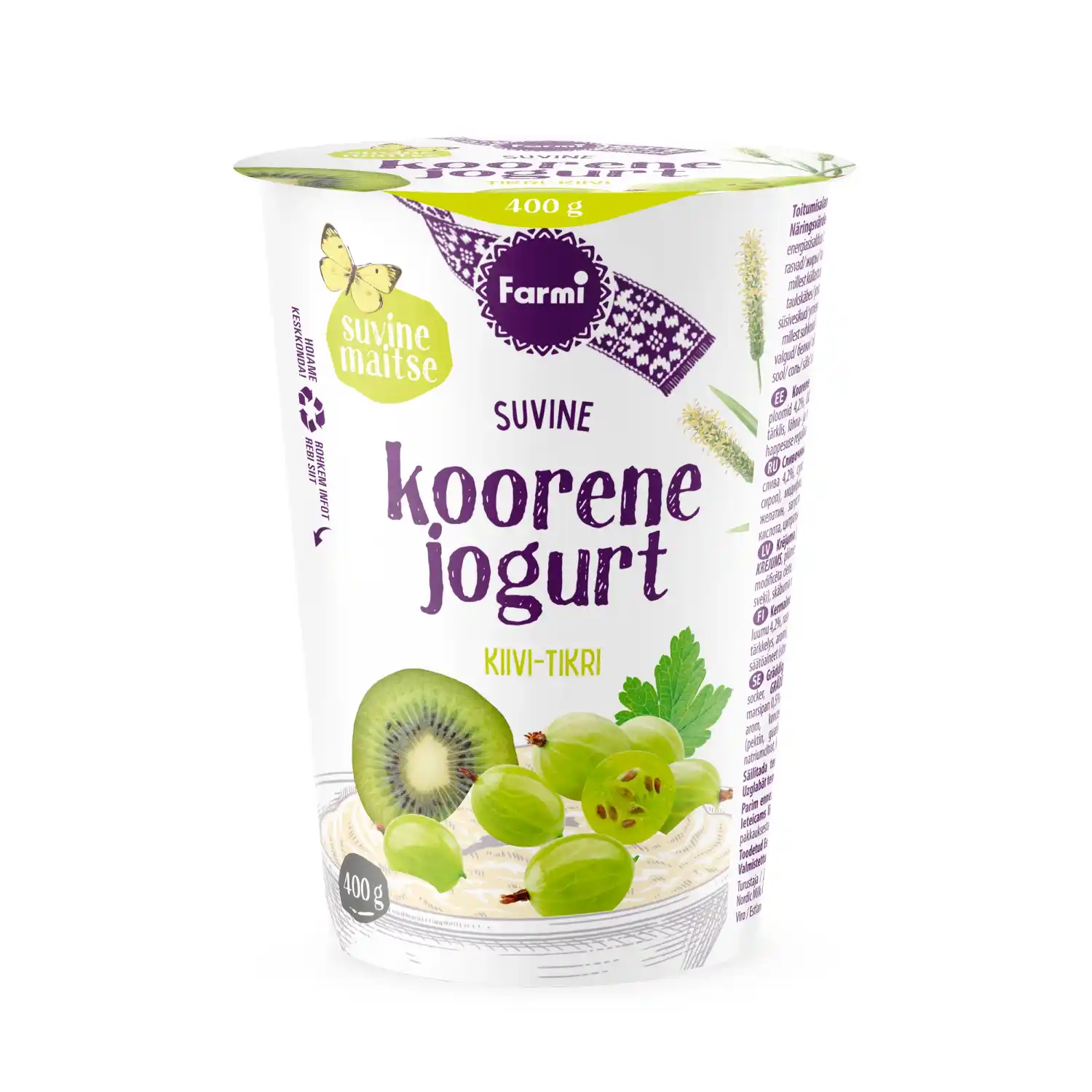 Koorene jogurt kiivi-tikri Farmi 400g