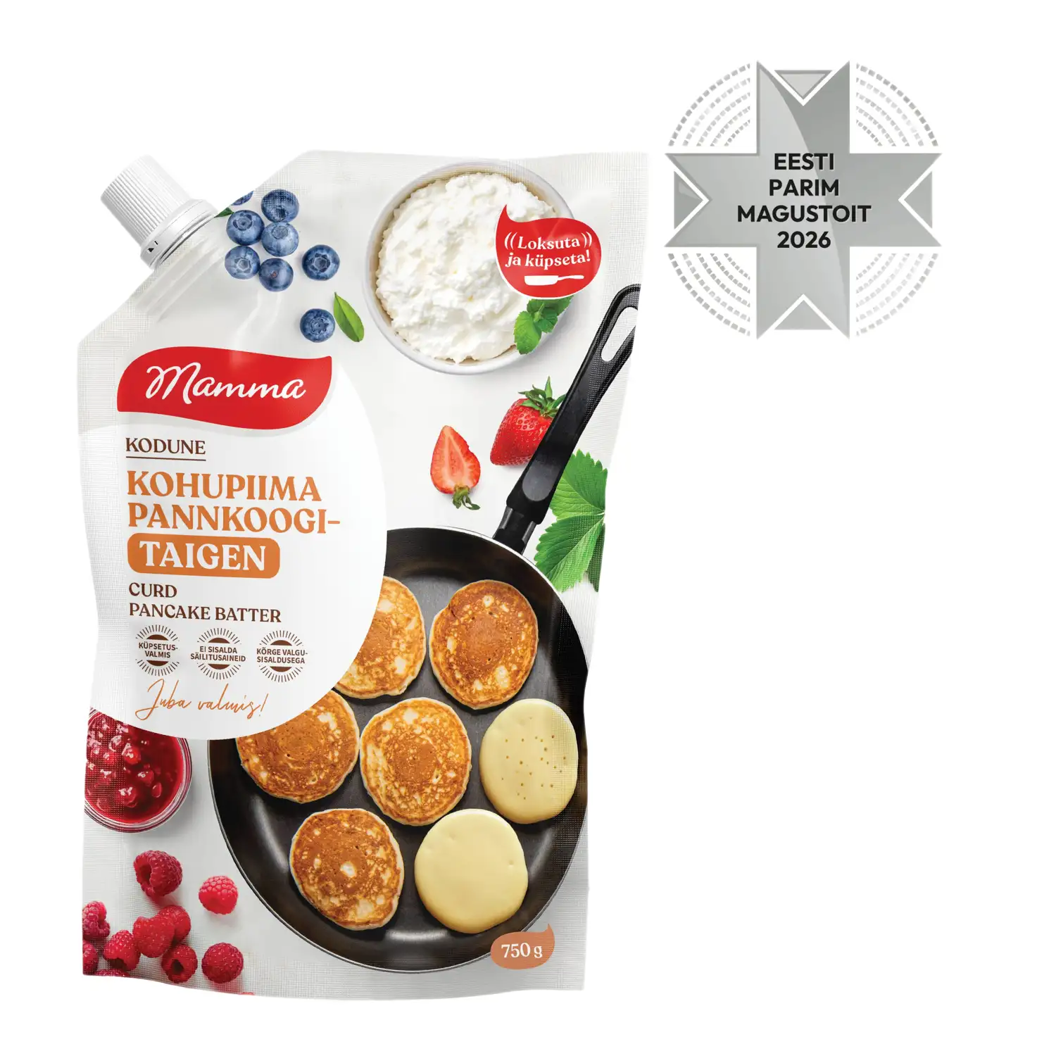 Kohupiima pannkoogitaigen Mamma 750g