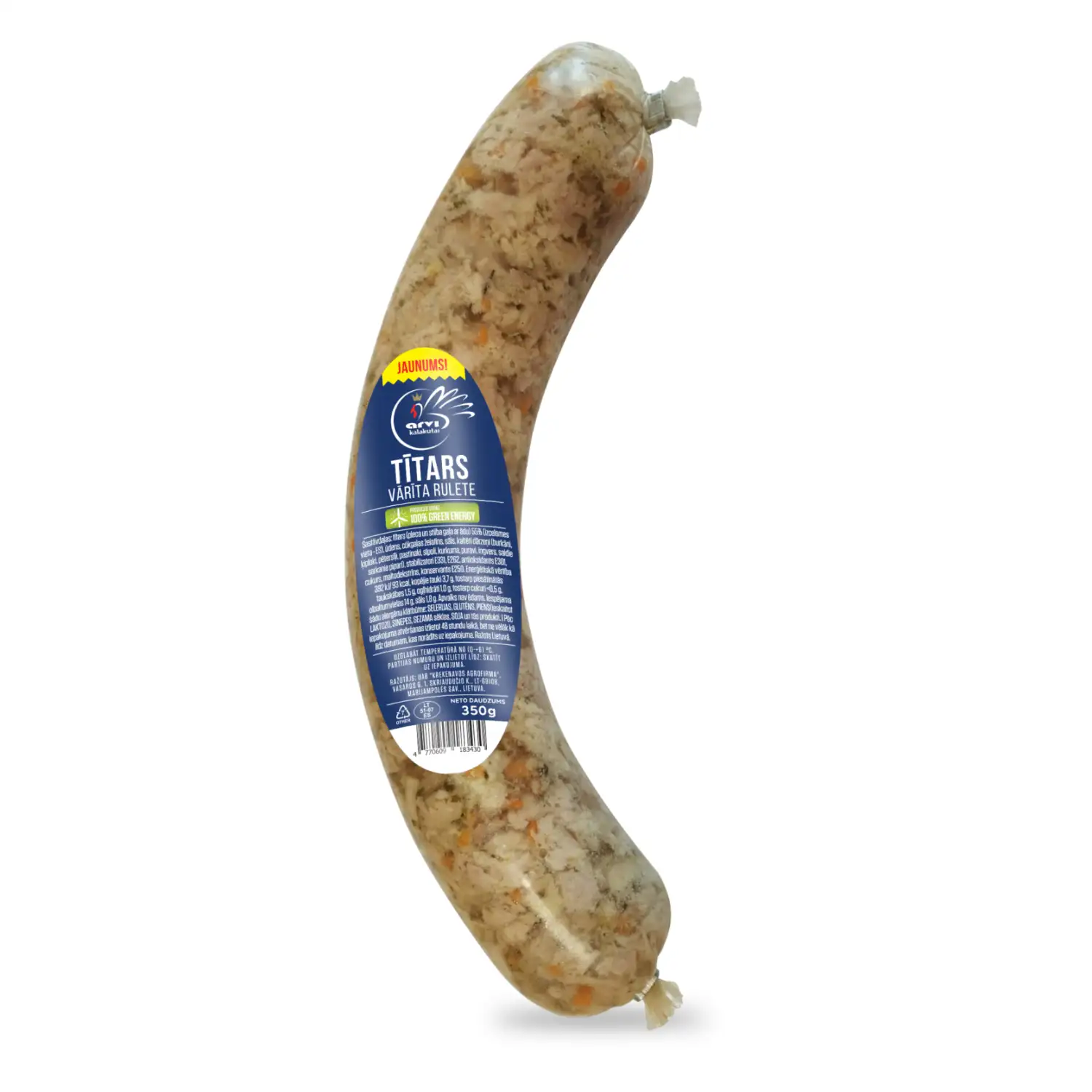 Tītara rulete Arvi vārīta 350g