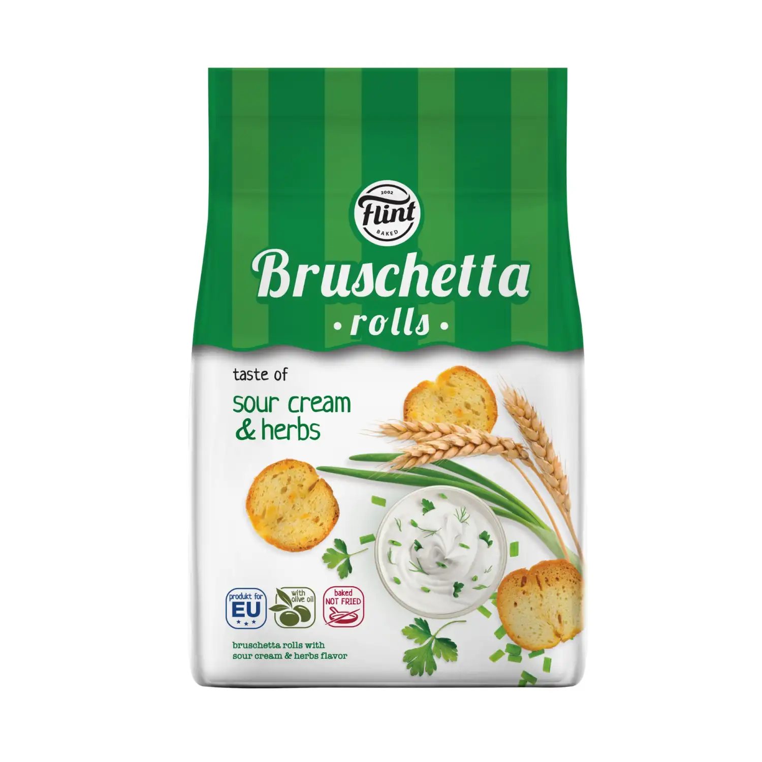Brusketa Flint skābā krējuma, garšaugu g. 65g