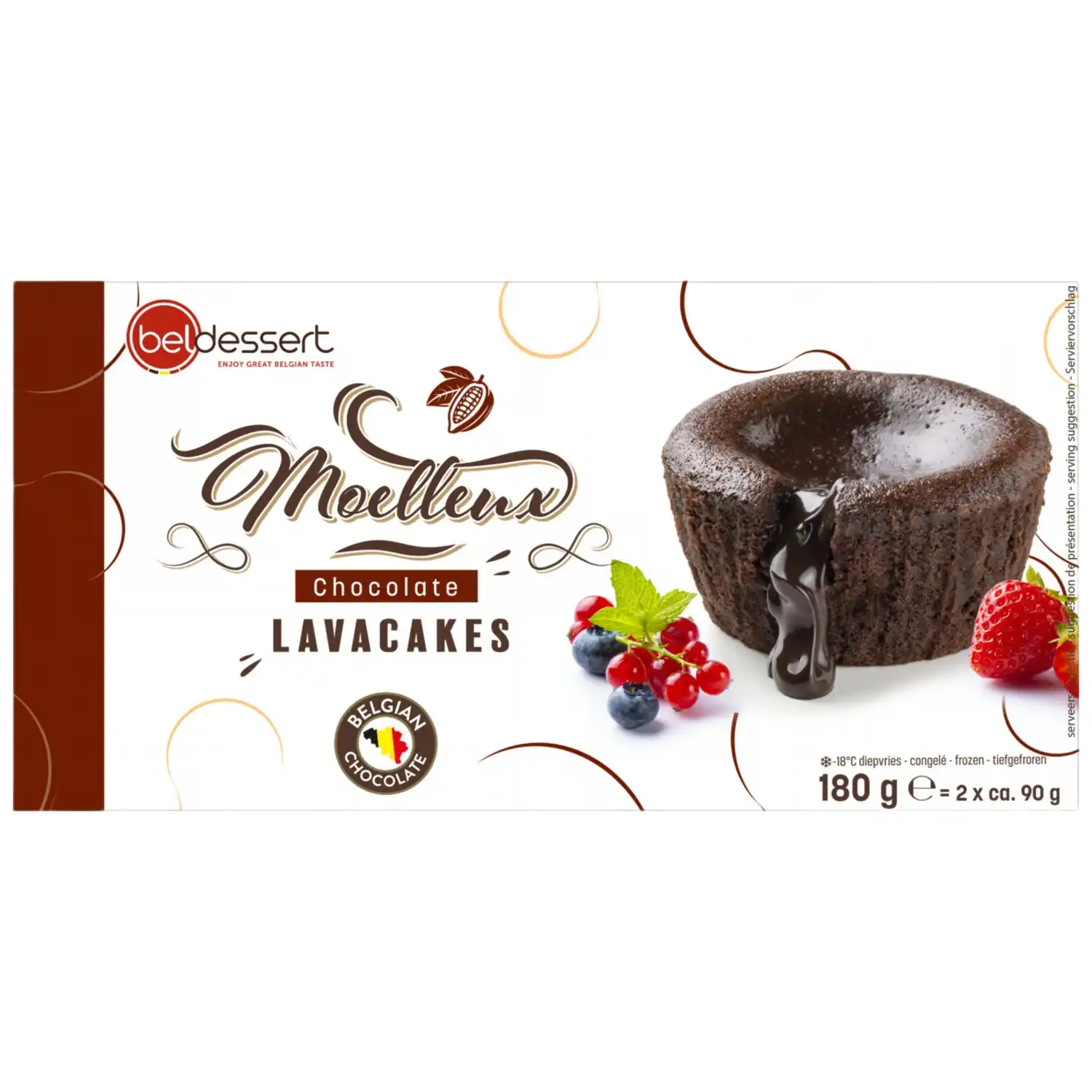 Šald. pyrag. šokol. įd. BELDESSERT, 2 x 90 g
