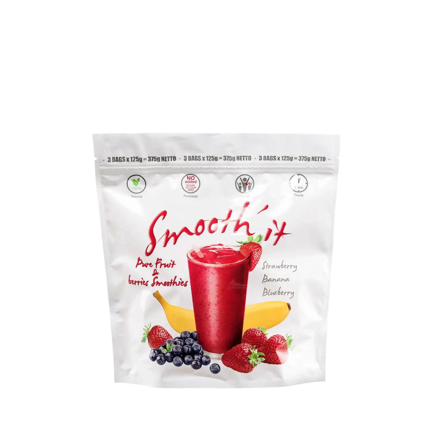Puuviljakokteil punane Smooth'it külm. 375g