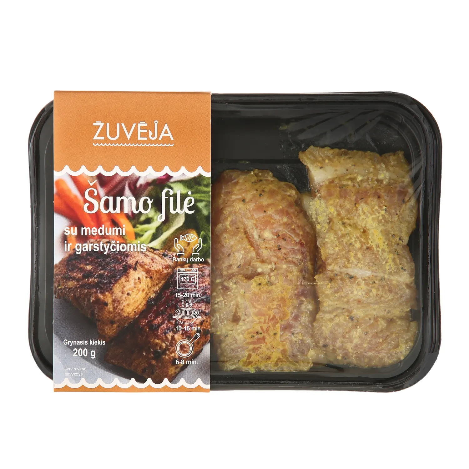 Šamo filė su medumi ir garstyč. ŽUVĖJA, 200 g