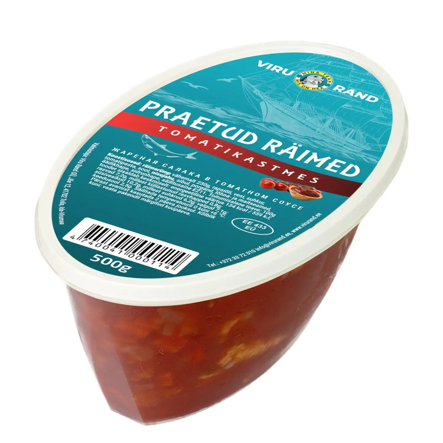 Praetud räimed tomatikas. Viru Rand 500g