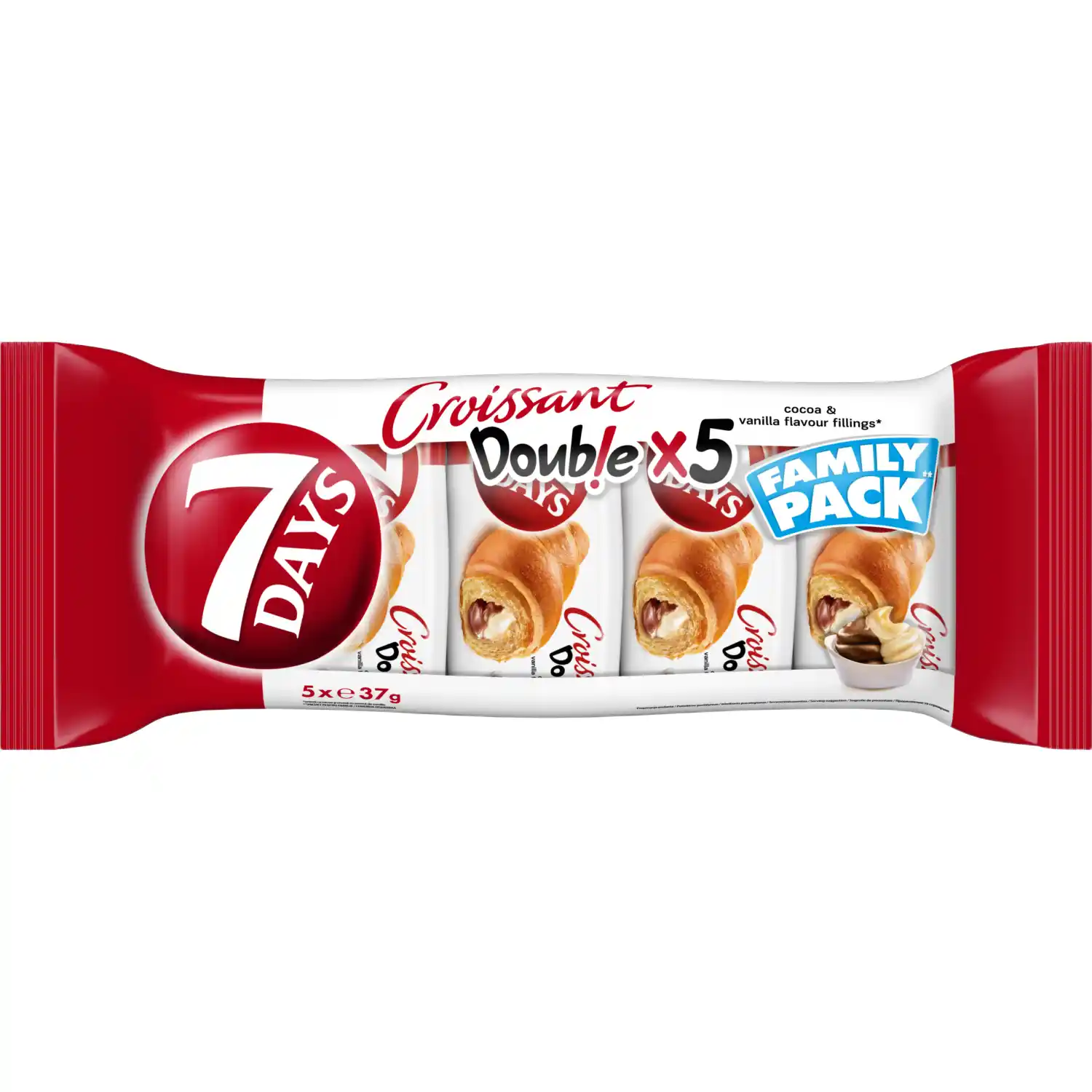 Kruasanas 7 DAYS su kak. van. sk. įd., 5x37g