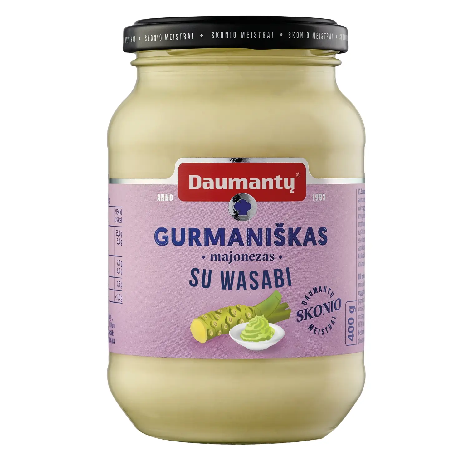 DAUMANTŲ majonezas GURMANIŠKAS WASSABI, 400 g