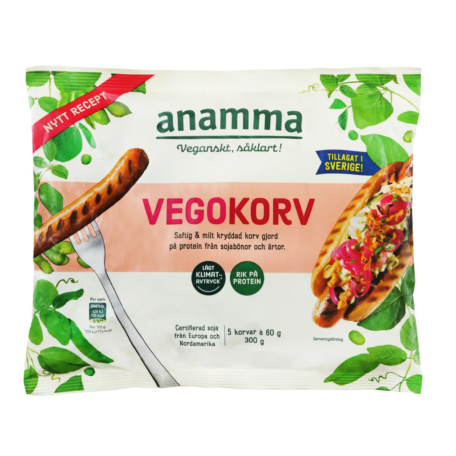 Sojų dešrelės ANAMMA, 300 g