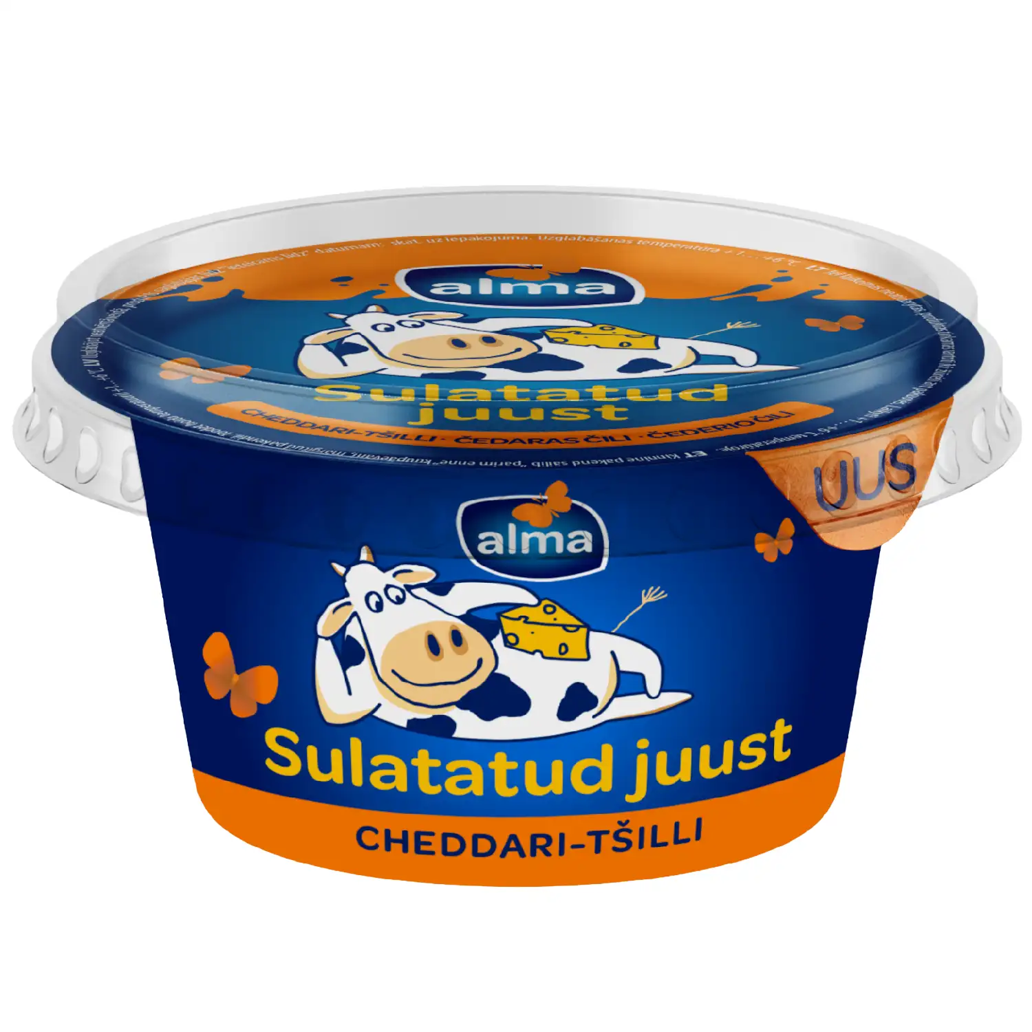 Sulatatud juust cheddari-tšilli Alma 200g