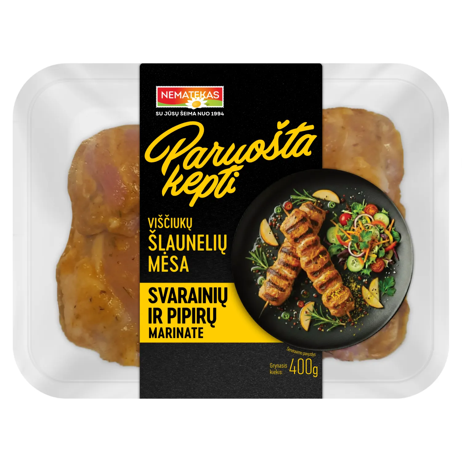 Višt. šl. mėsa svar., pipirų marin. PK, 400 g