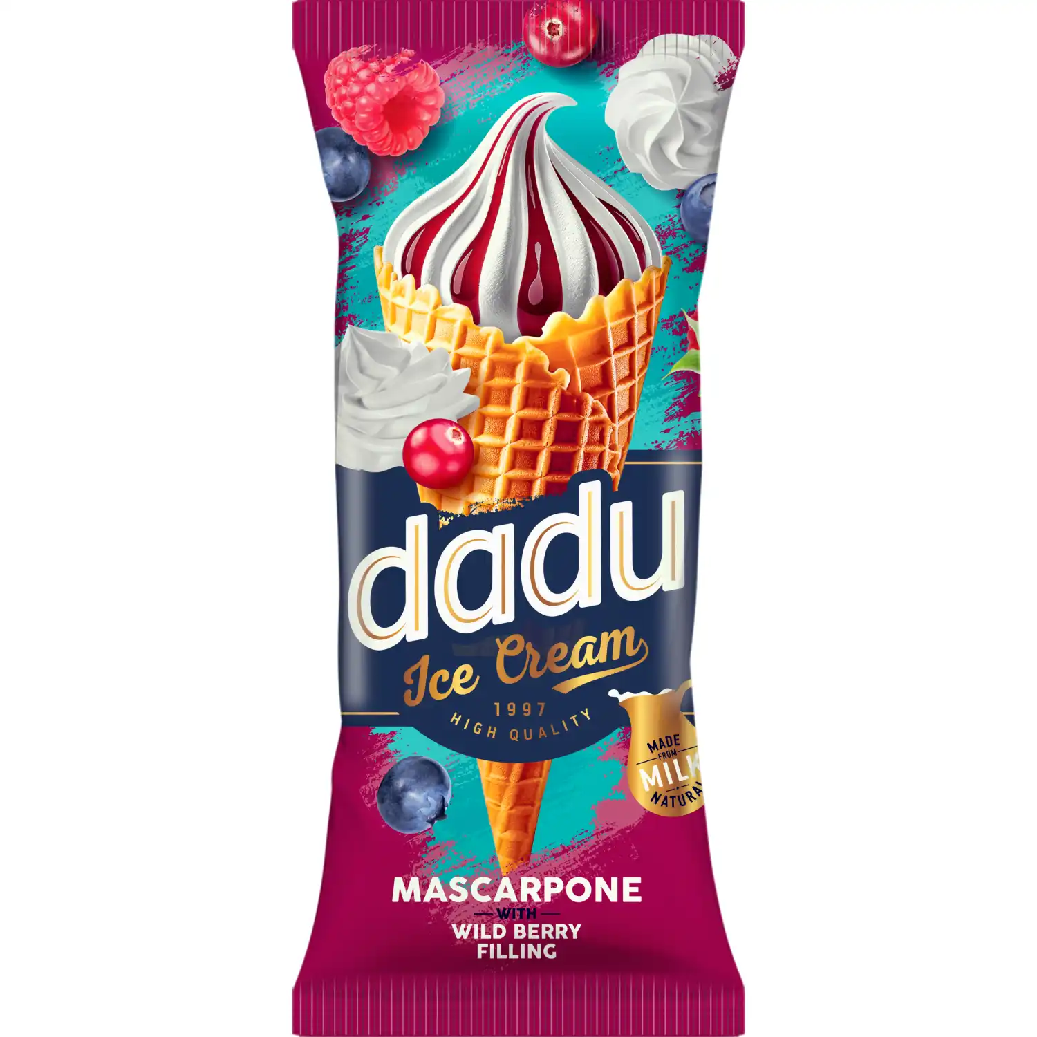 Mask. ledai DADU, su uogų įd. 95 g / 150 ml