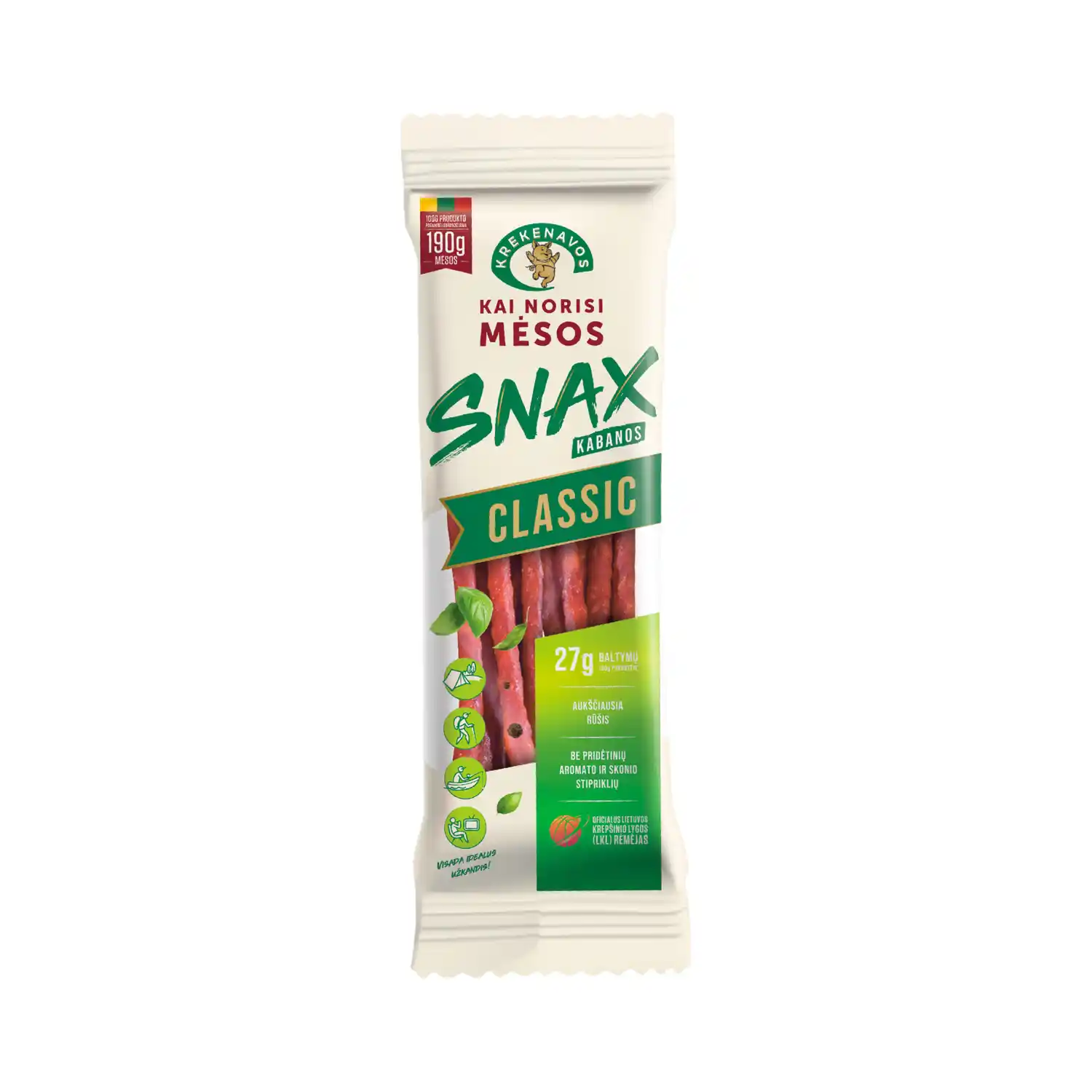 K. rūkyt. KABANOS SNAX dešrelės, a. r., 200 g