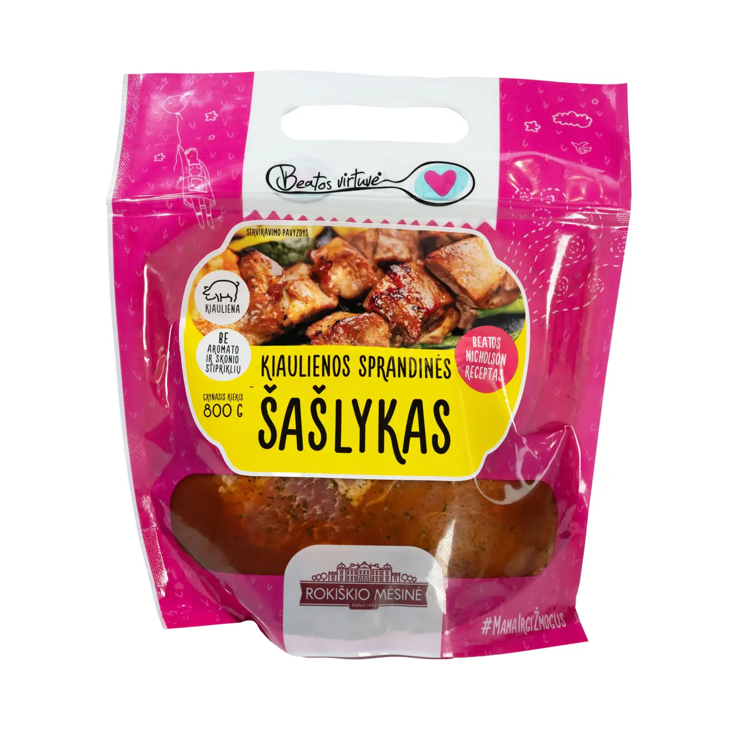 BEATOS VIRTUVĖS kiaul. sprand. šašlykas, 800g
