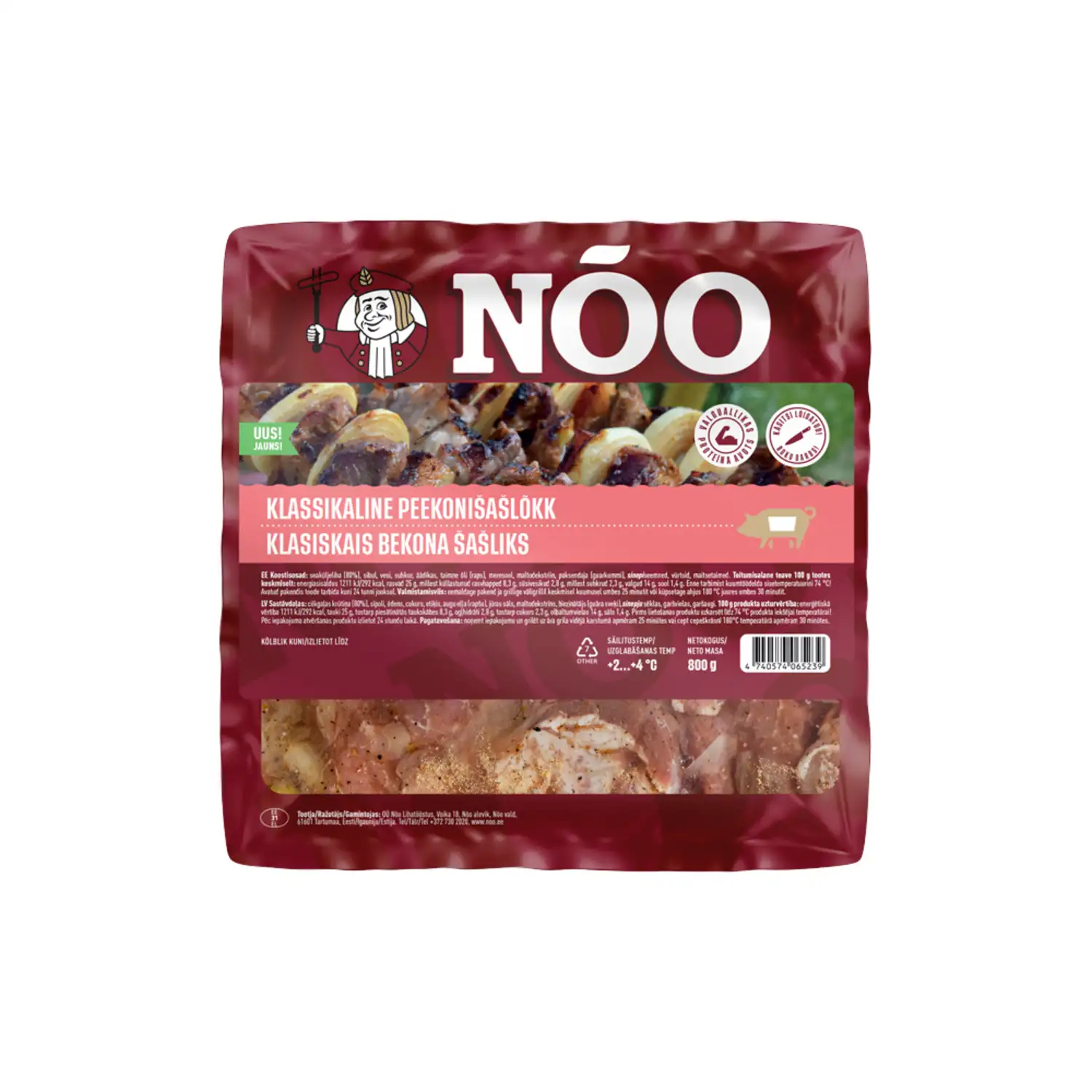 Peekonišašlõkk klassikaline Nõo 800g