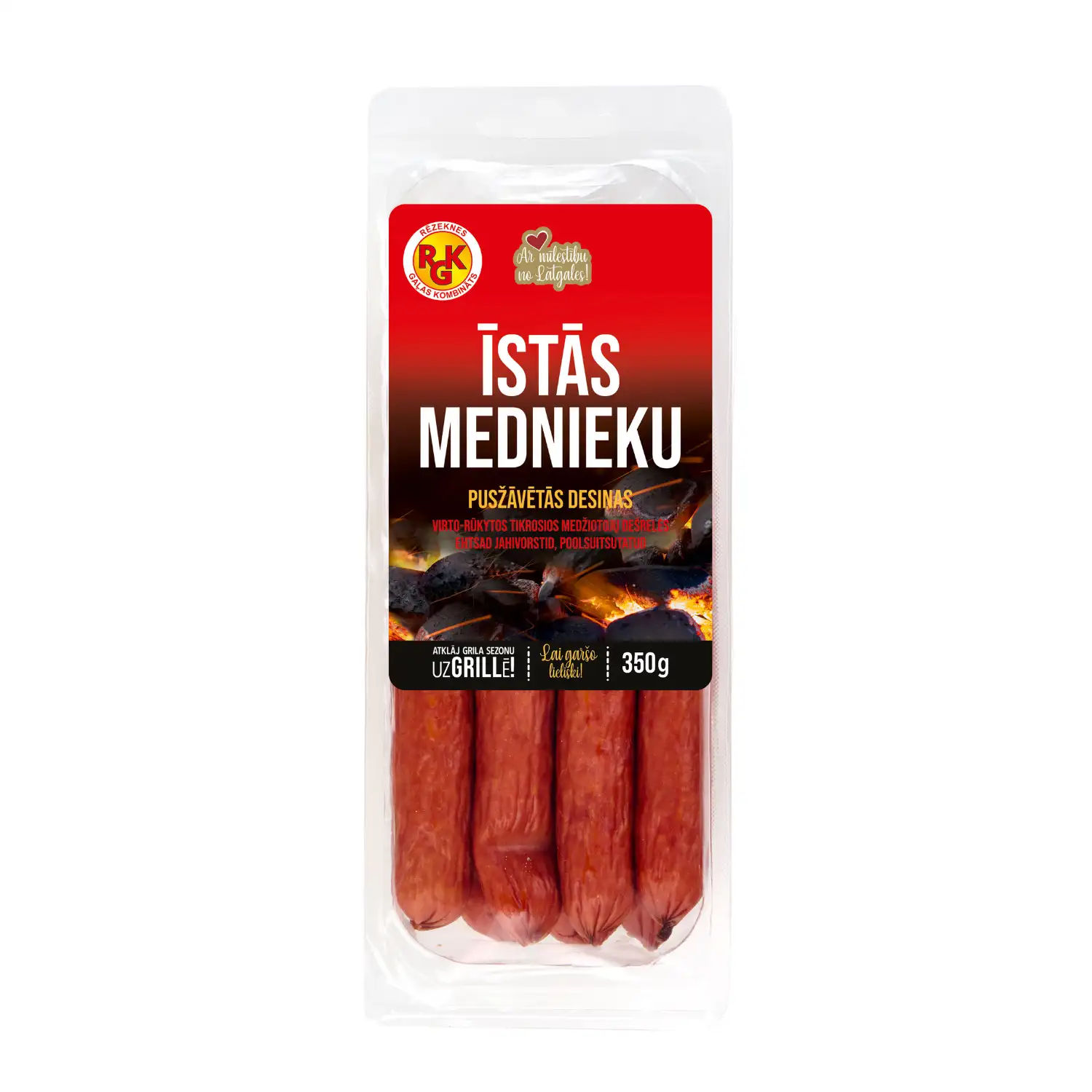 Īstās mednieku desiņas RGK pusžāvētās 350g