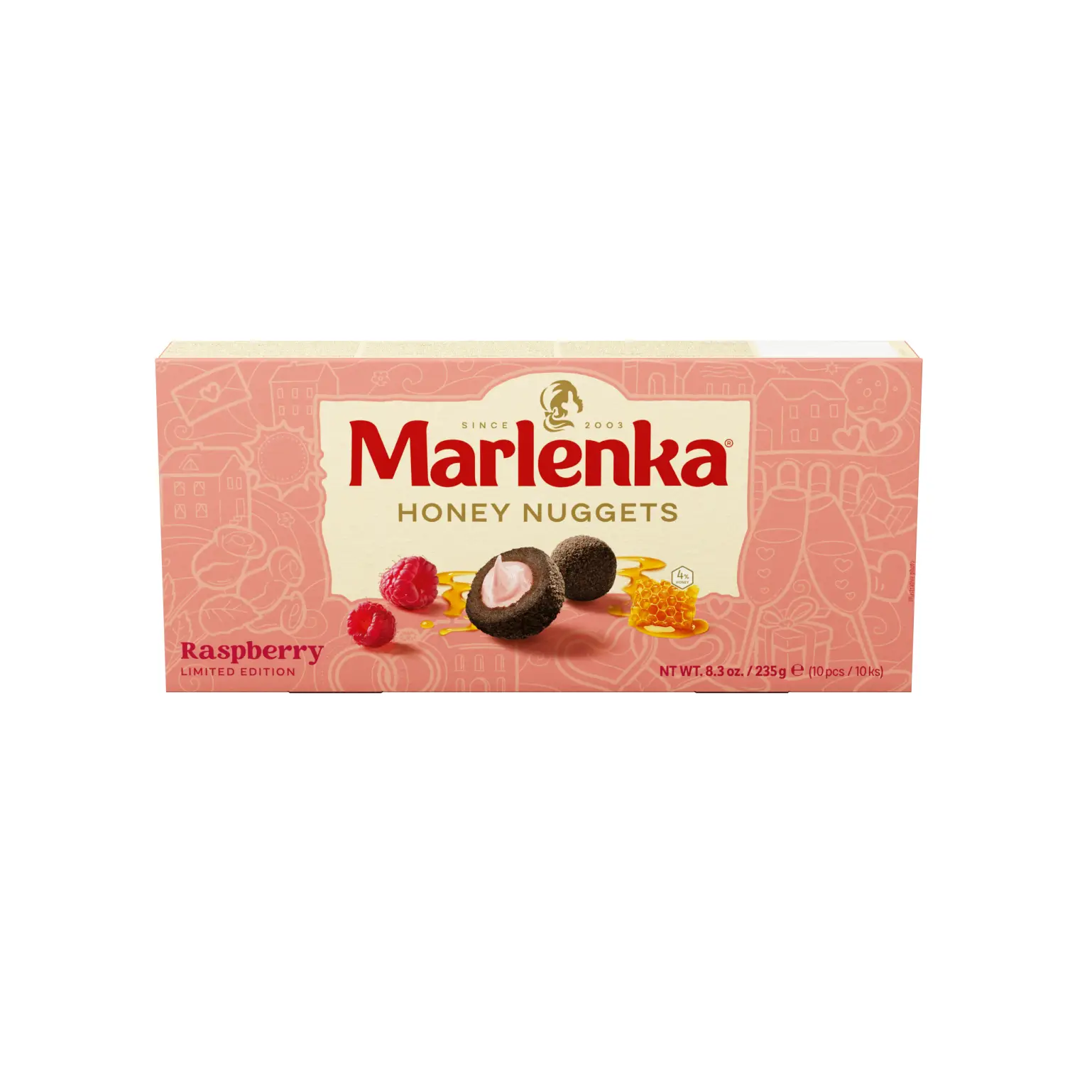 Krõbepallid meega vaarikamait. Marlenka 235g