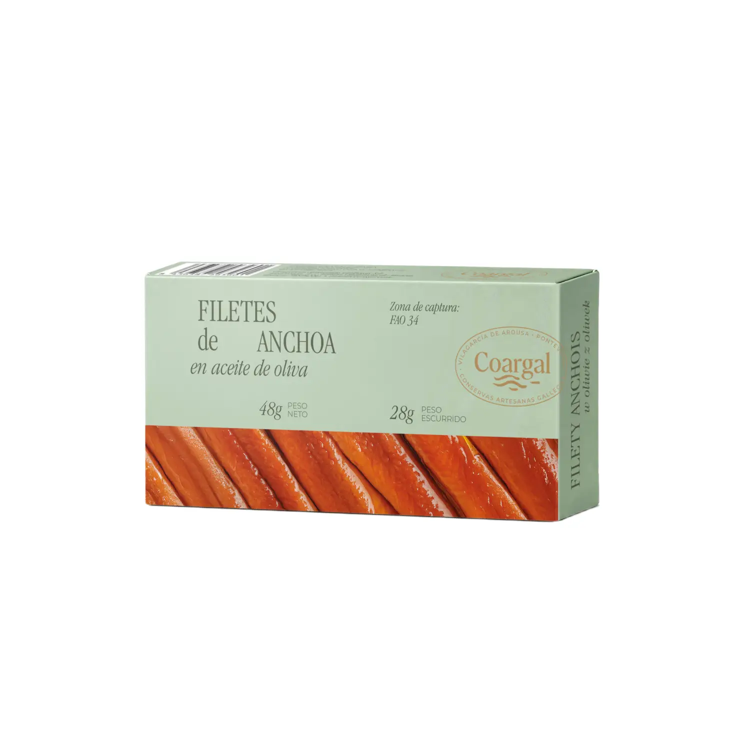 Anšoovisefileed oliiviõlis Coargal 75g