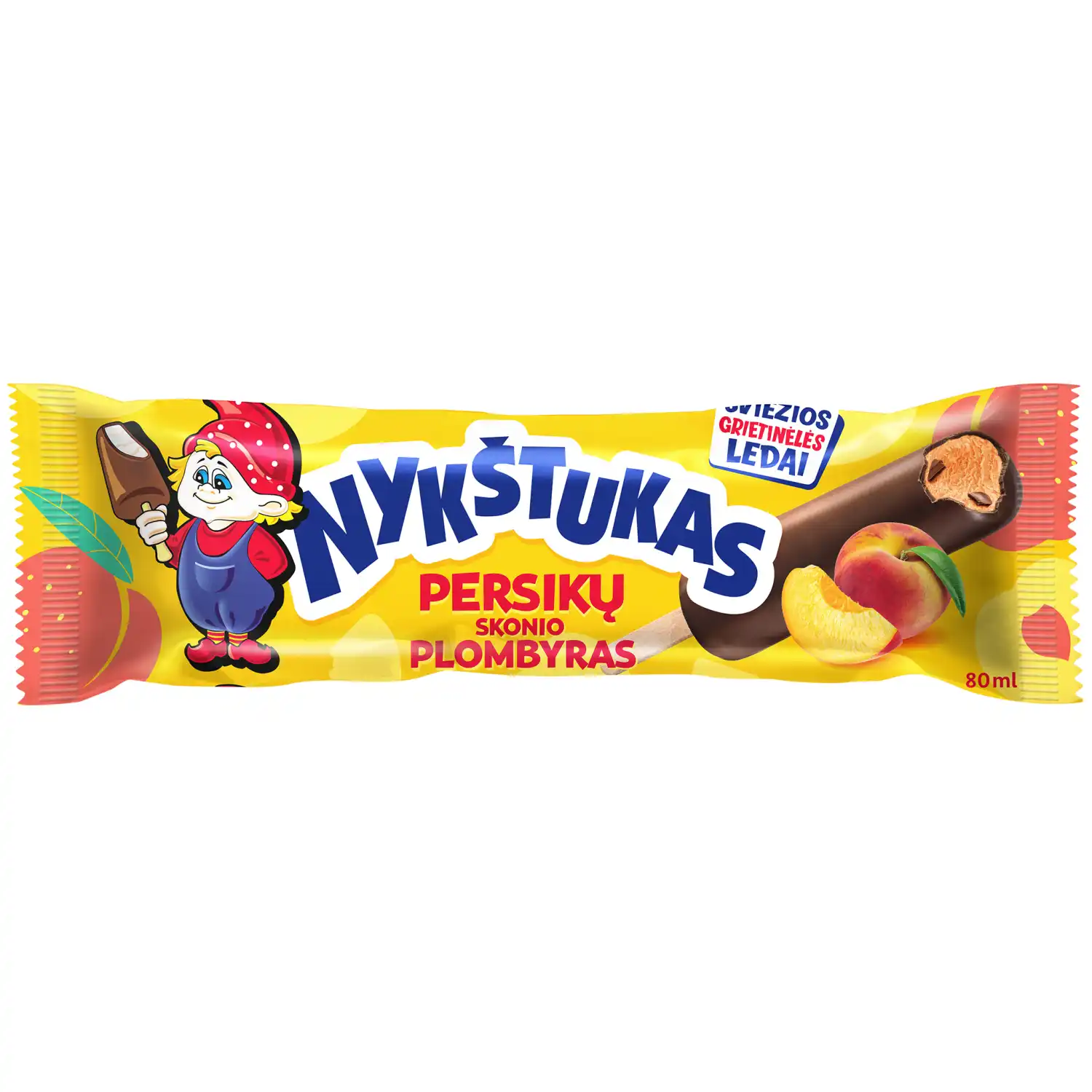 Persikų sk. plombyras NYKŠTUKAS, 80 ml / 58 g