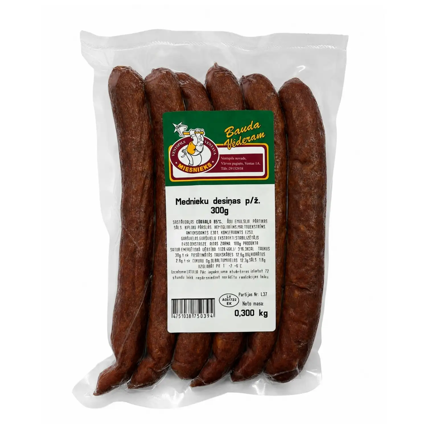 Mednieku desiņas Ventspils Miesnieks 300g