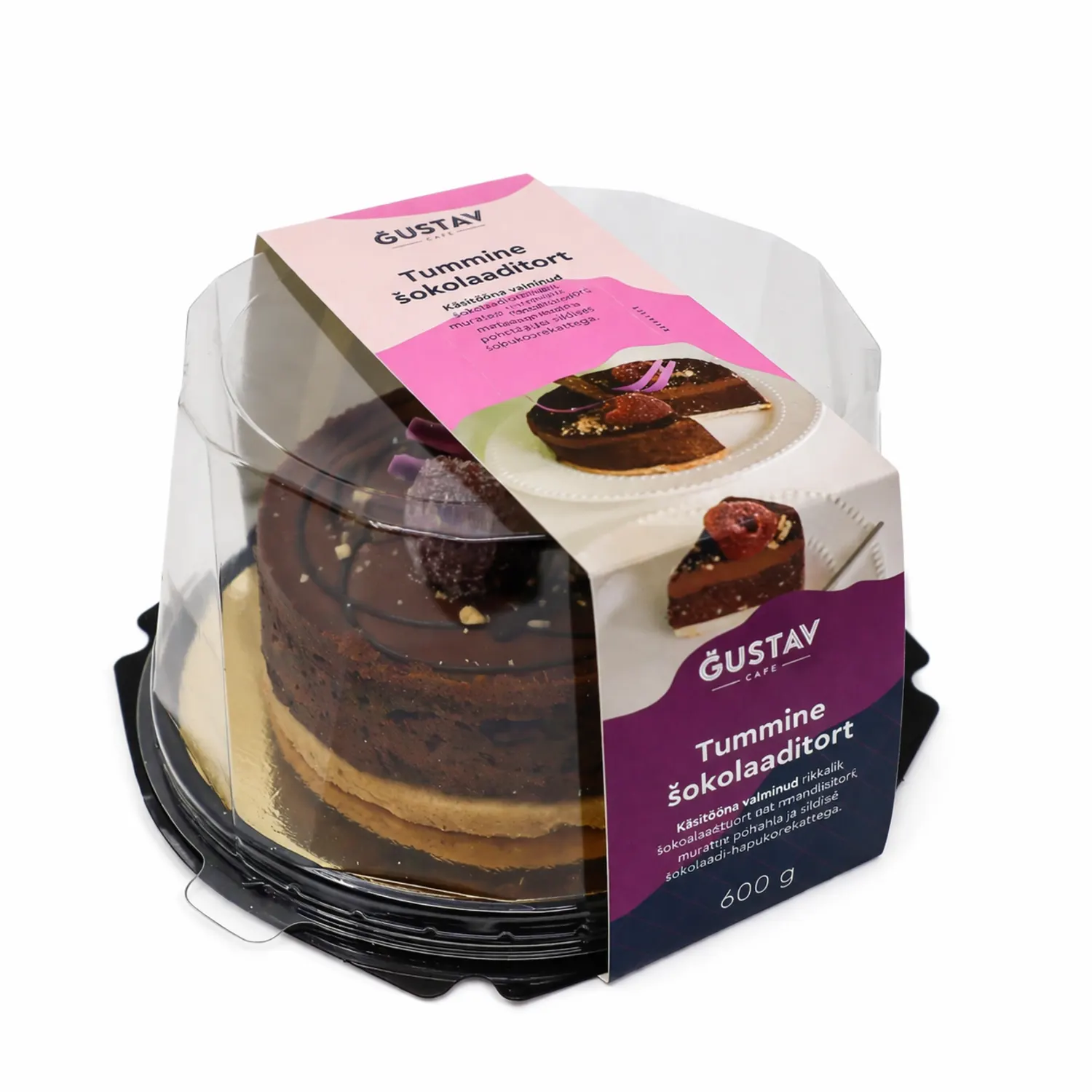 Tummine šokolaaditort Gustav 600g