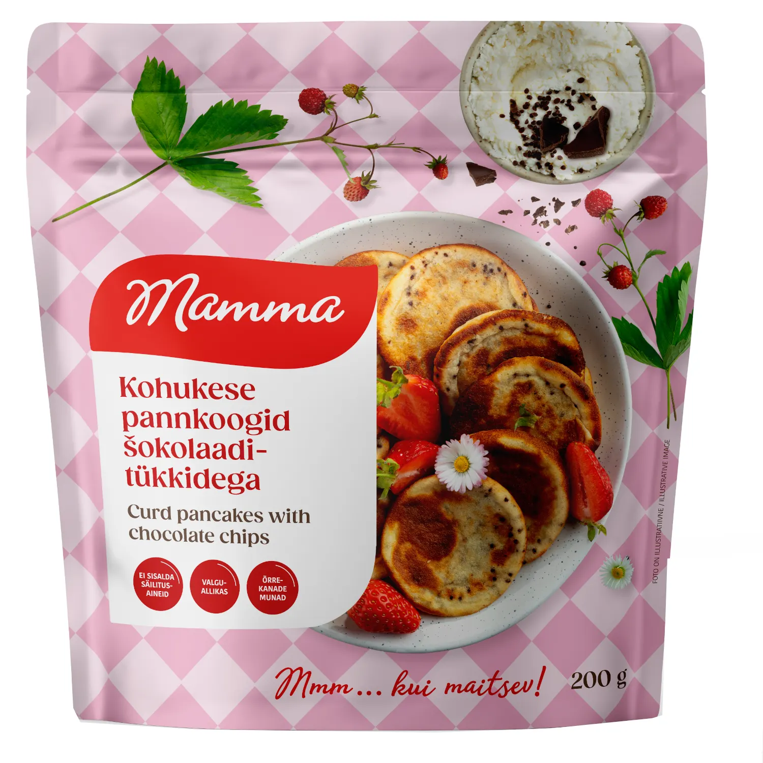 Kohukesepannkoogid šok. tükkidega Mamma 200g