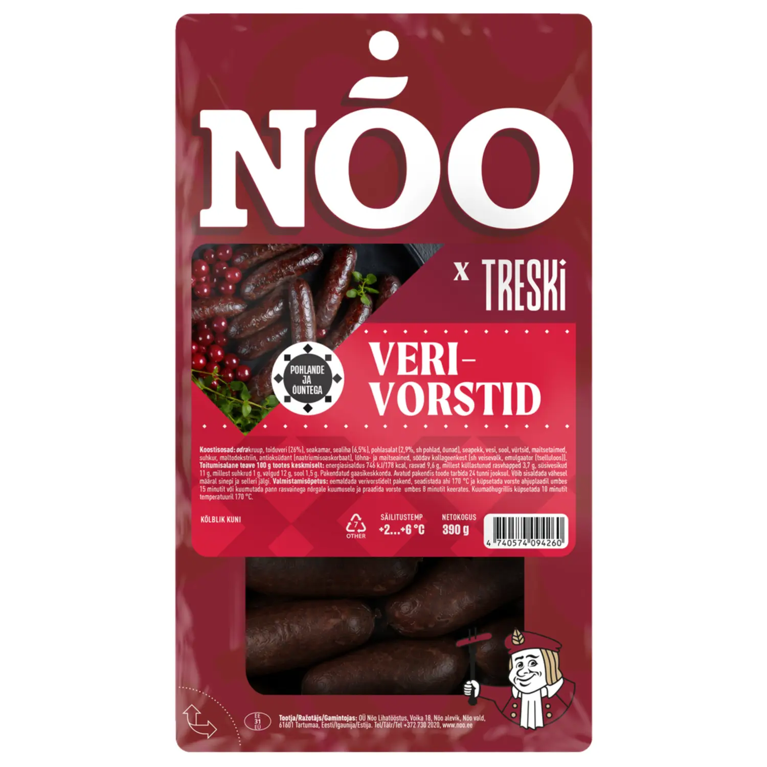 Verivorstid Treski Nõo 390g