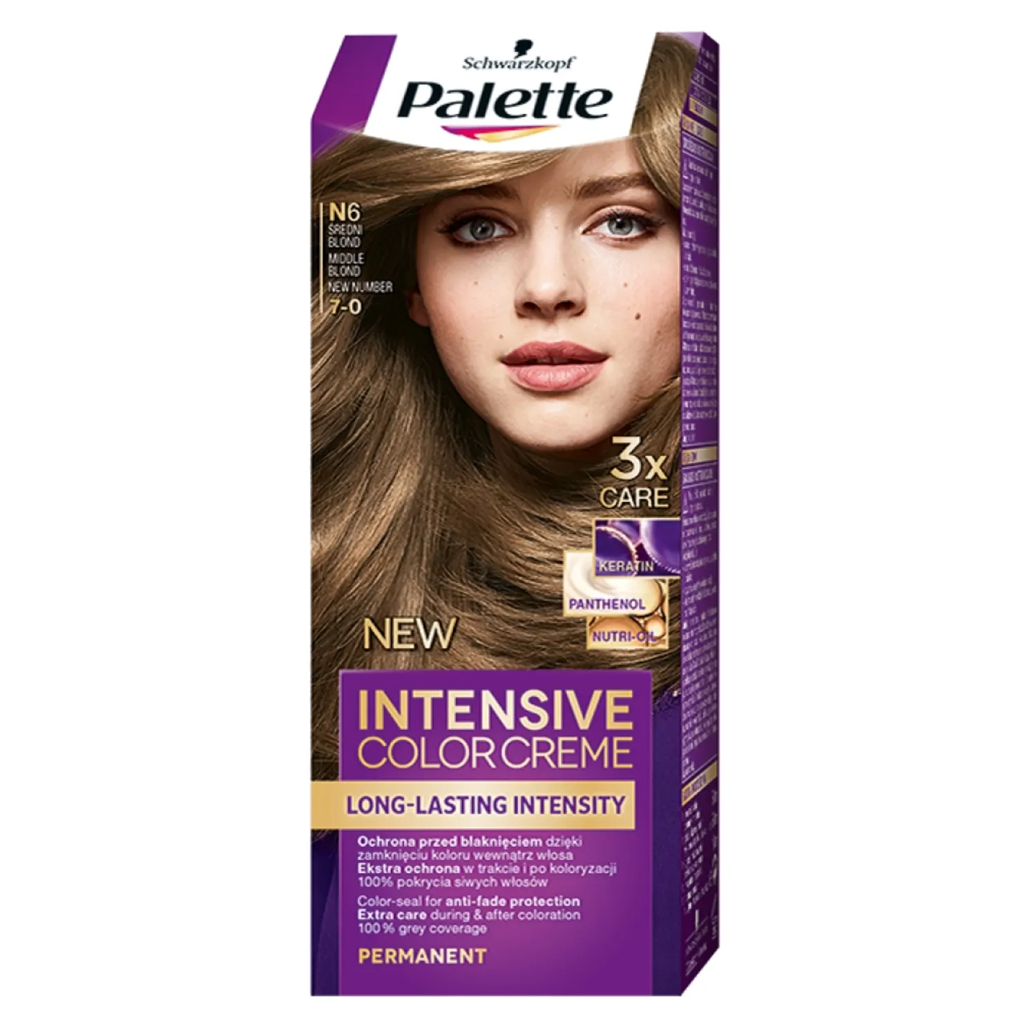 Matu krāsa Palette 7-0 vidēji blonds (N6)