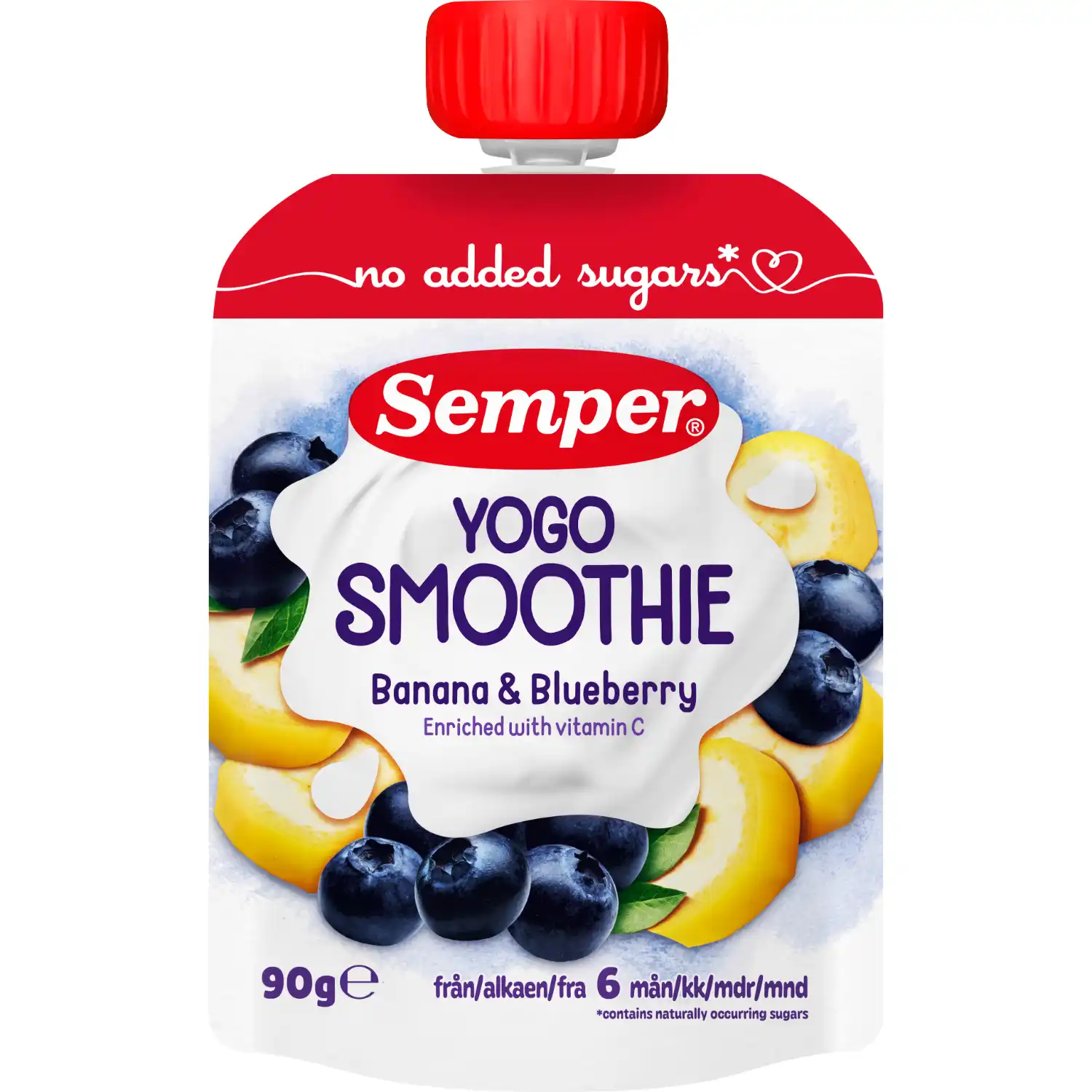 Geriam. jogurt. tyrė SEMPER SMOOTHIE, 90 g